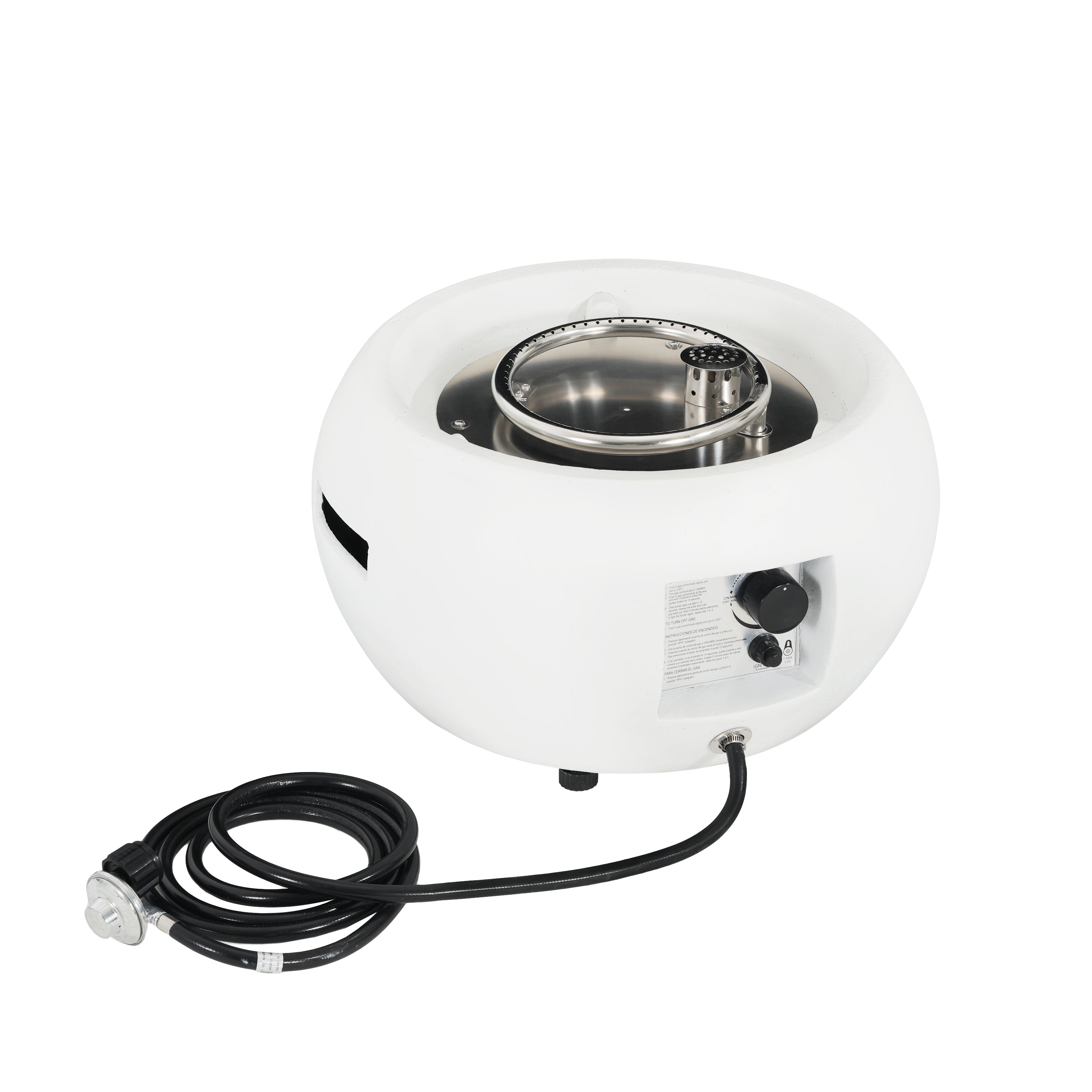 Patio MGO Propane Fire Pit, 40,000 BTU, White