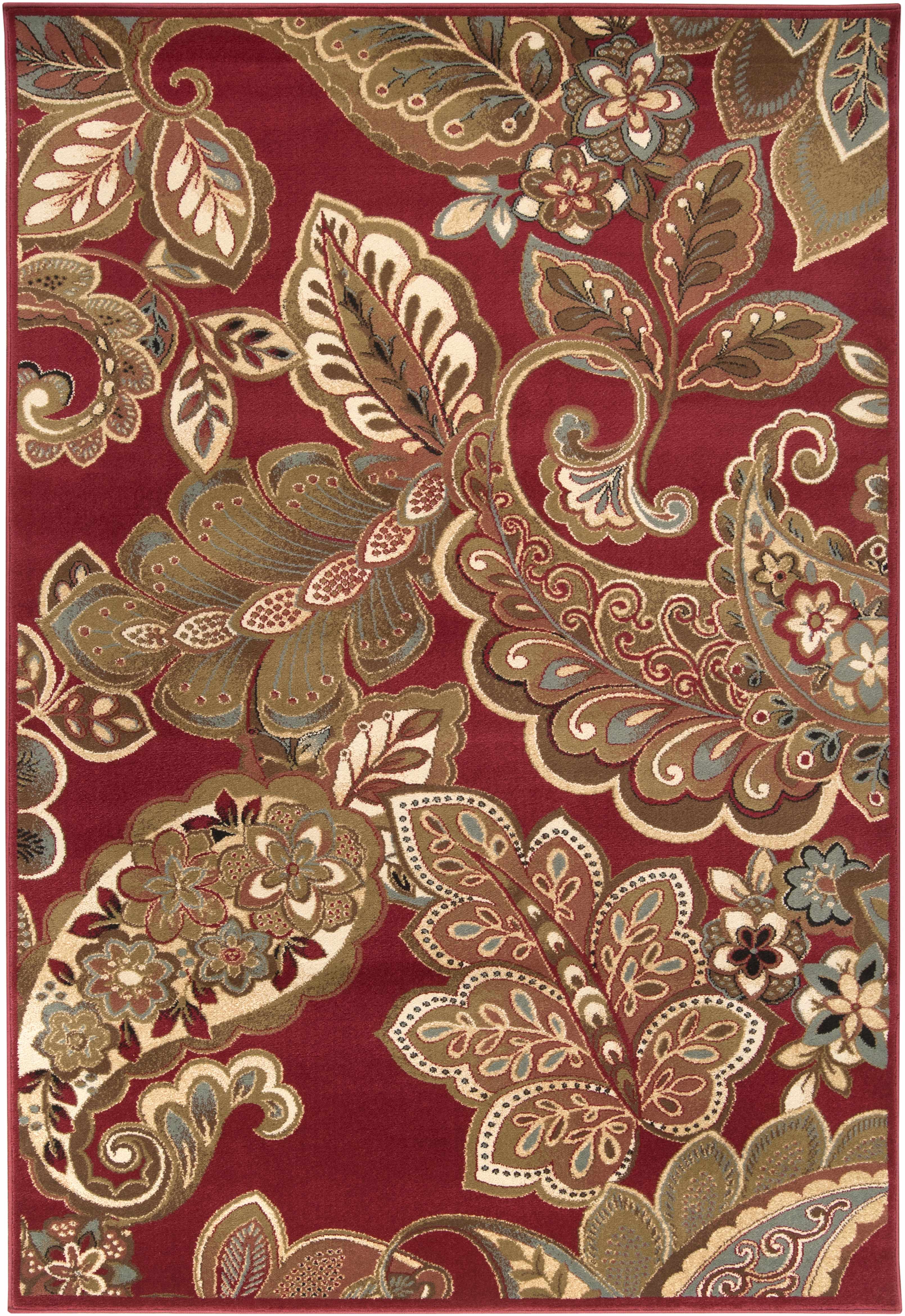 Beedeville Red Floral Rug