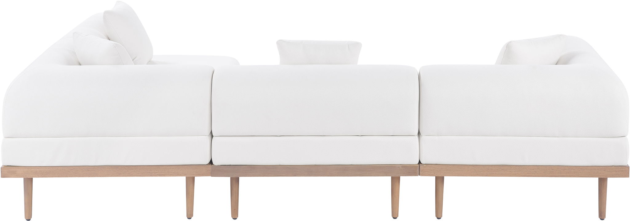 Laguna - 4 Piece 106.5" Upholstered Outdoor Patio Modular Sectional