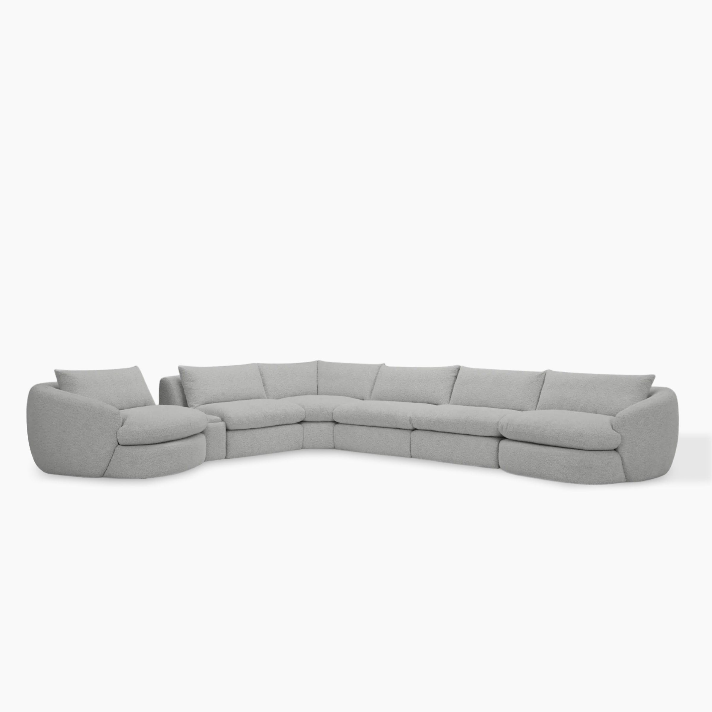 Bellona Azelea sectional sofa upholstered in high-quality beige fabric
