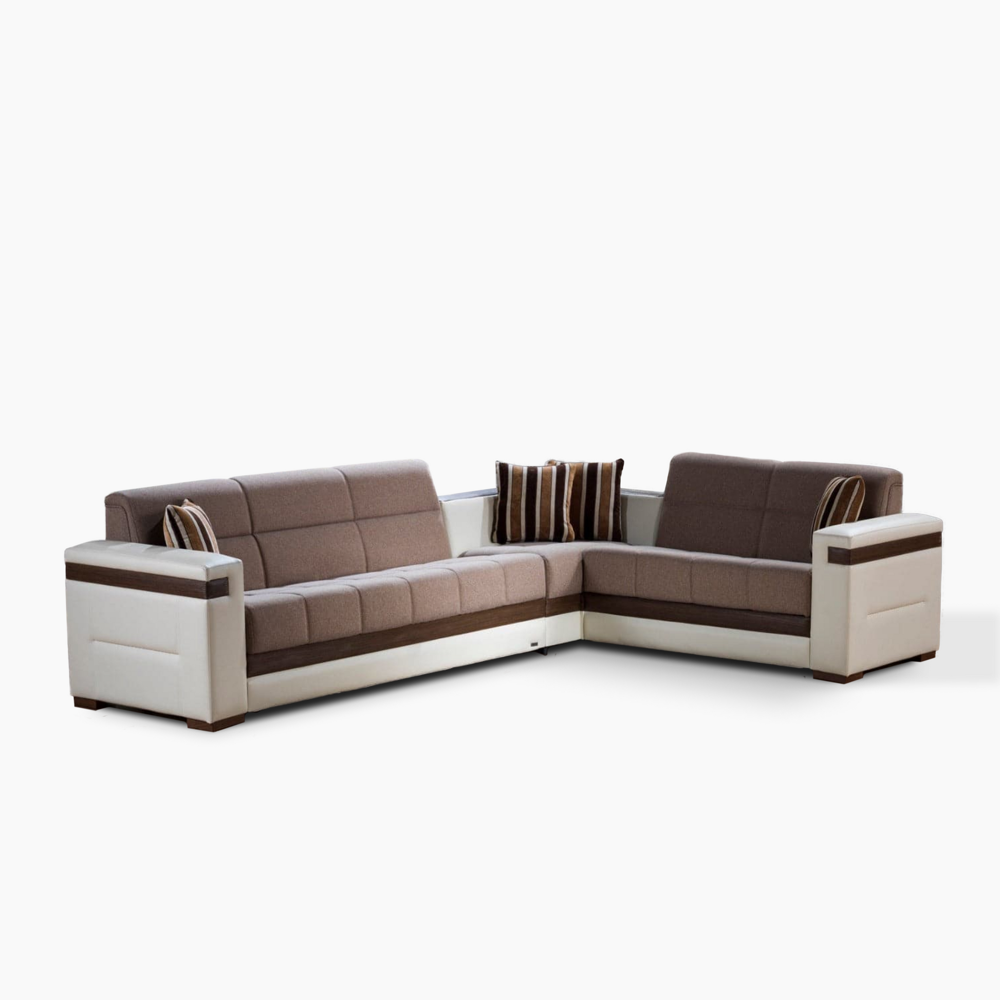 Bellona Elegant sectional with a queen-sized sleeper and built-in storage