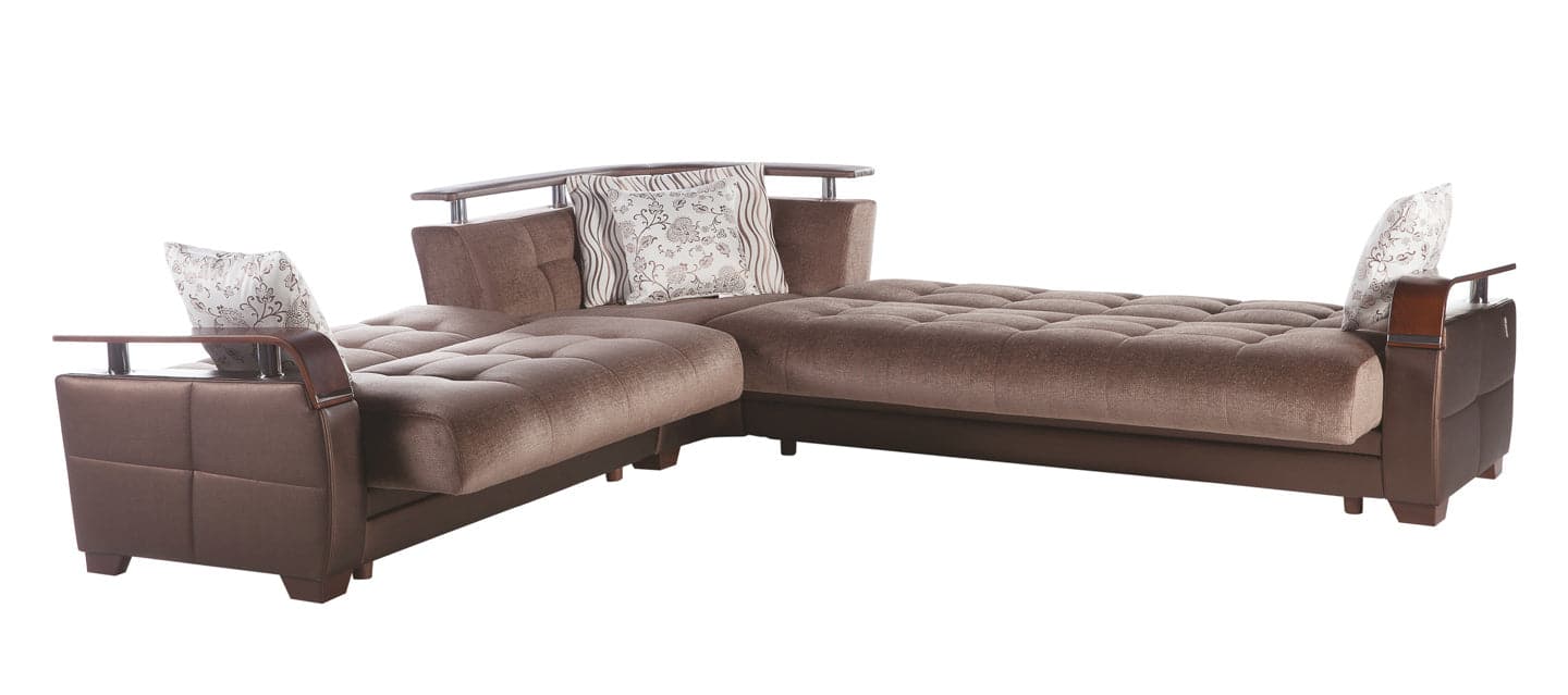 Bellona Natural sleeper sectional featuring plush and comfortable cushions