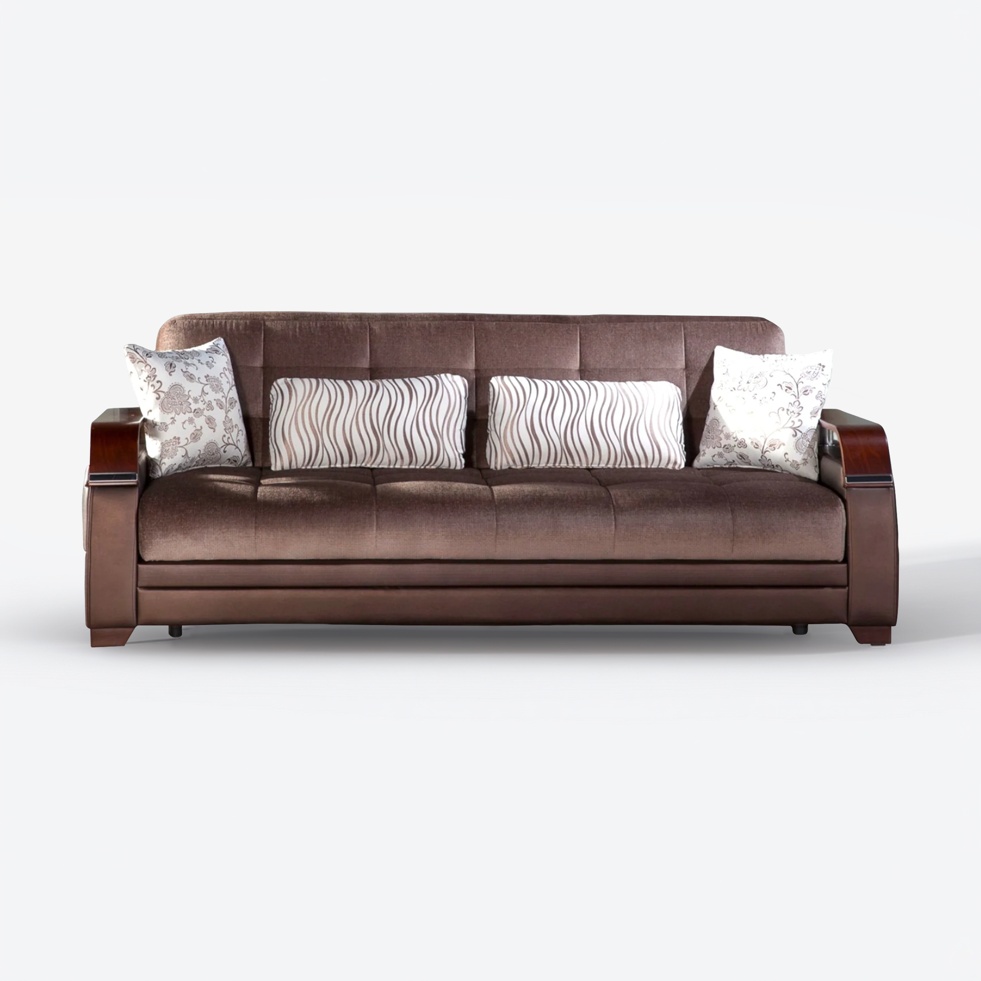 Bellona Natural sofa set featuring built-in storage and effortless sleeper conversion