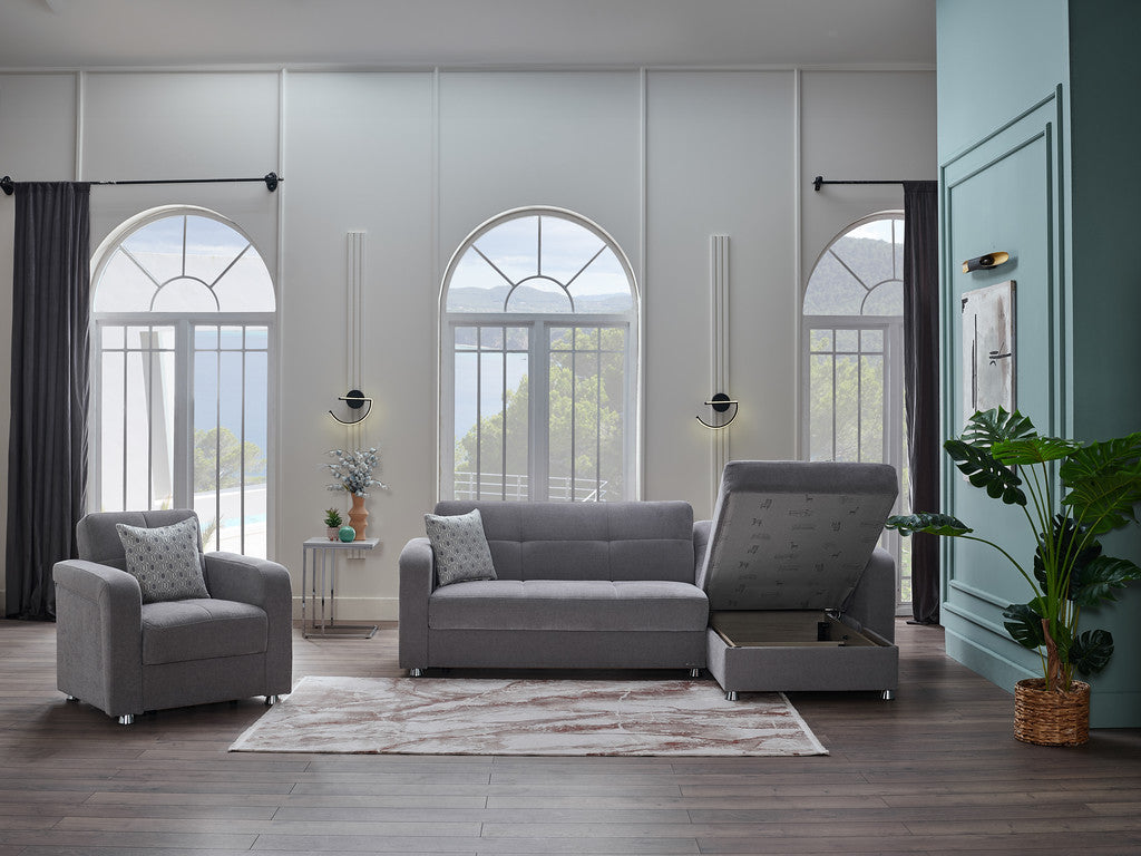 Bellona Vision sleeper sectional with a matching ottoman