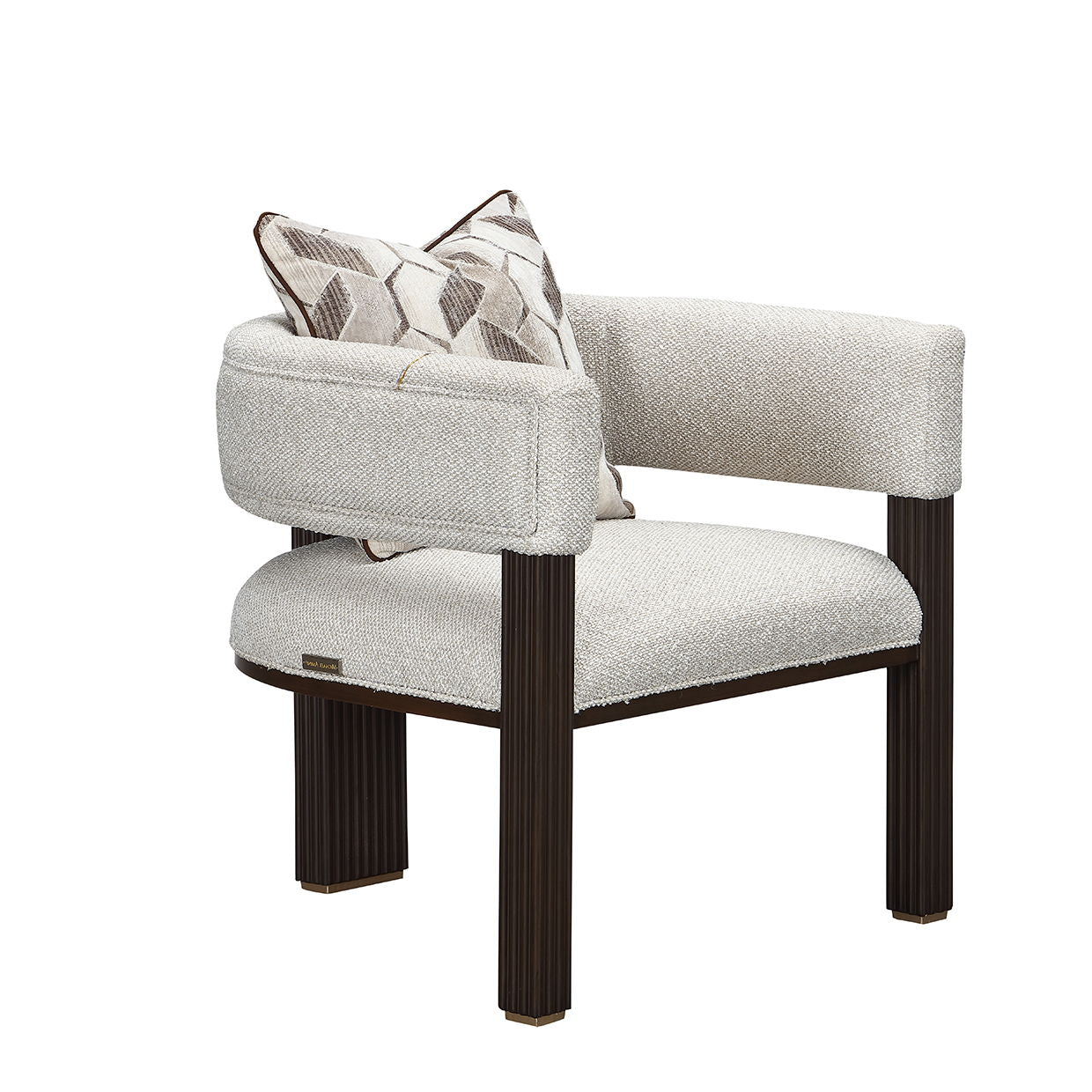 West Kensington - Accent Chair - Buff / Medium Espresso