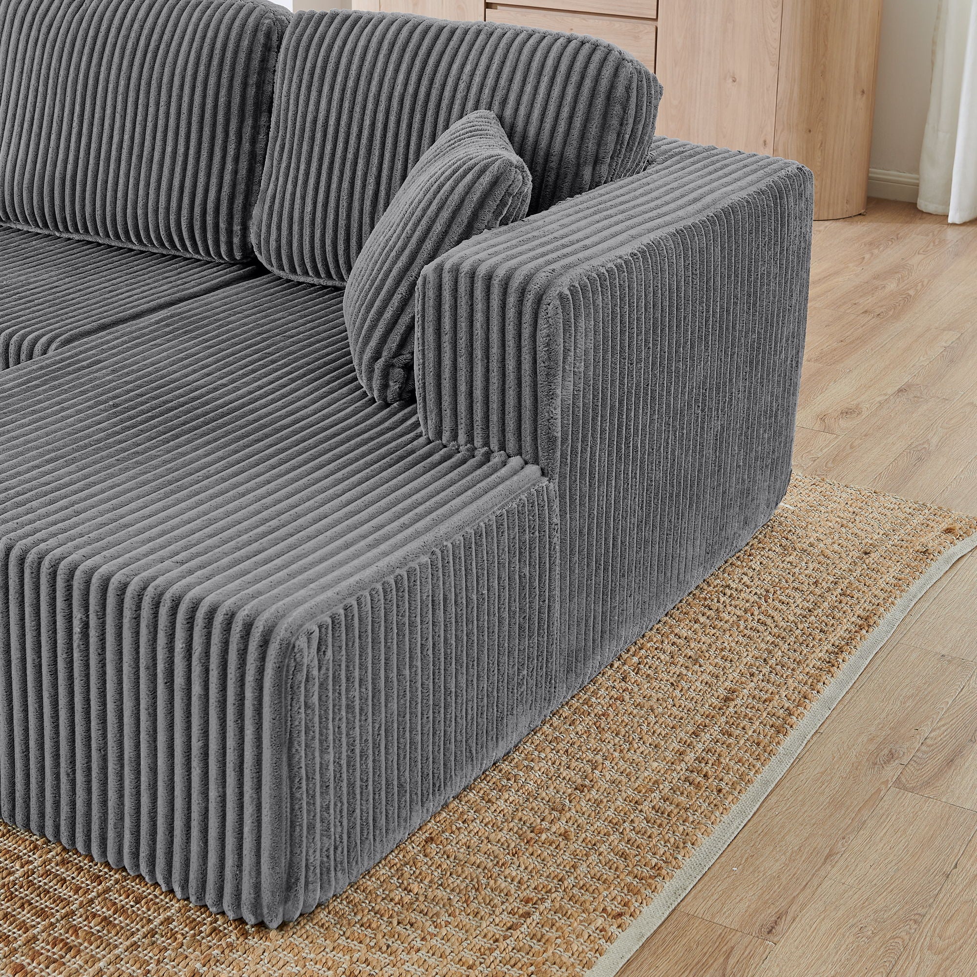 Modern Minimalist U - Shape Modular Sectional Sofa
