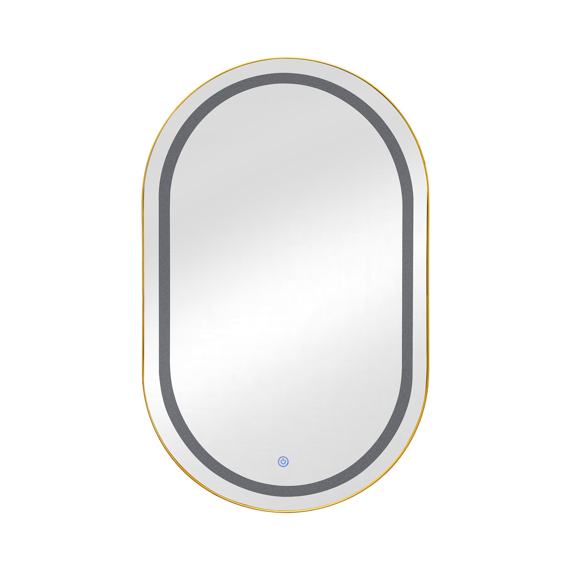 Oval Medicine Cabinet Mirror Bathroom Mirror With Storage Wall Mounted Medicine Mirror Cabinet With LED - Golden