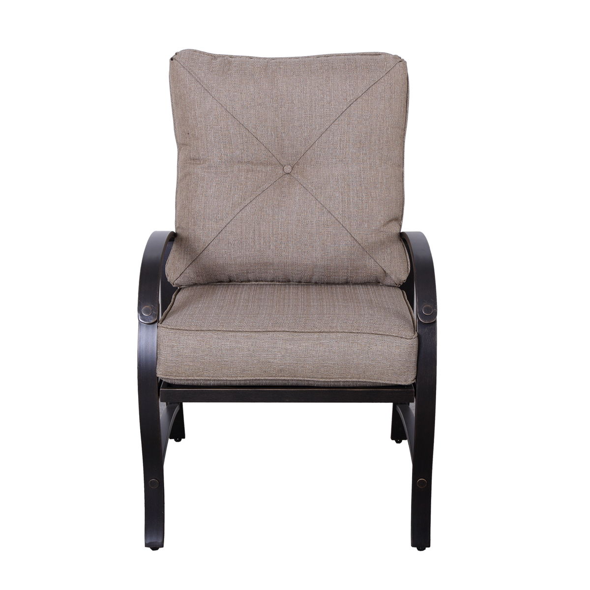 Modern Dining Chair With Back And Seat Cushion (Set of 2) - Antique Bronze - Best Buy Furniture