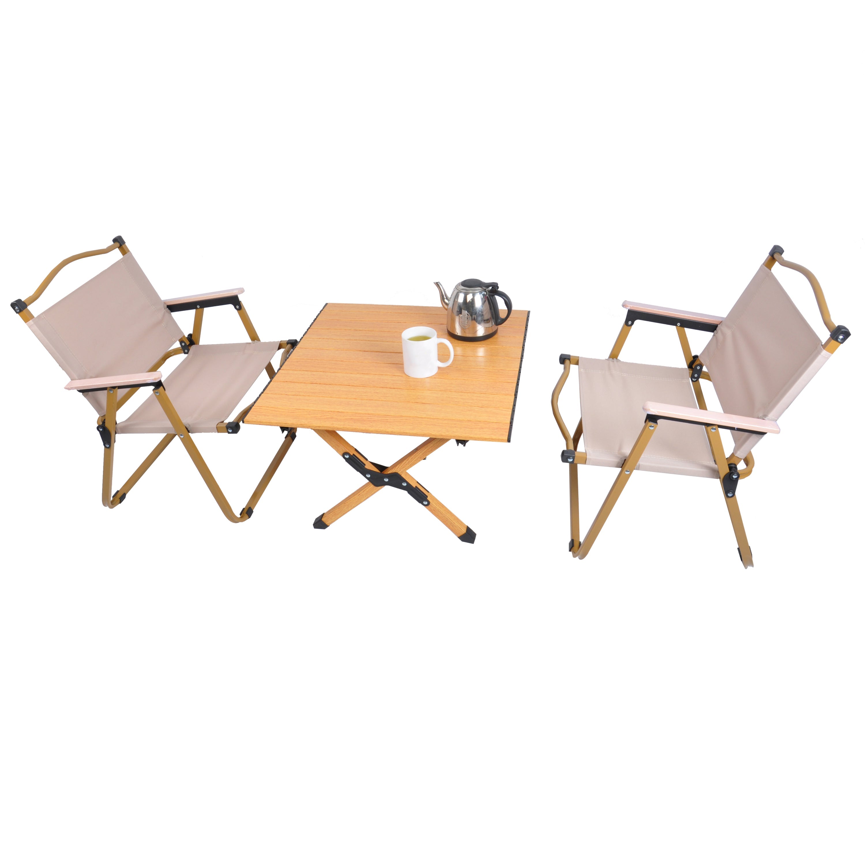 Portable picnic table, rollable aluminum alloy table top with folding solid X-shaped frame ZB1001MW - Best Buy Furniture