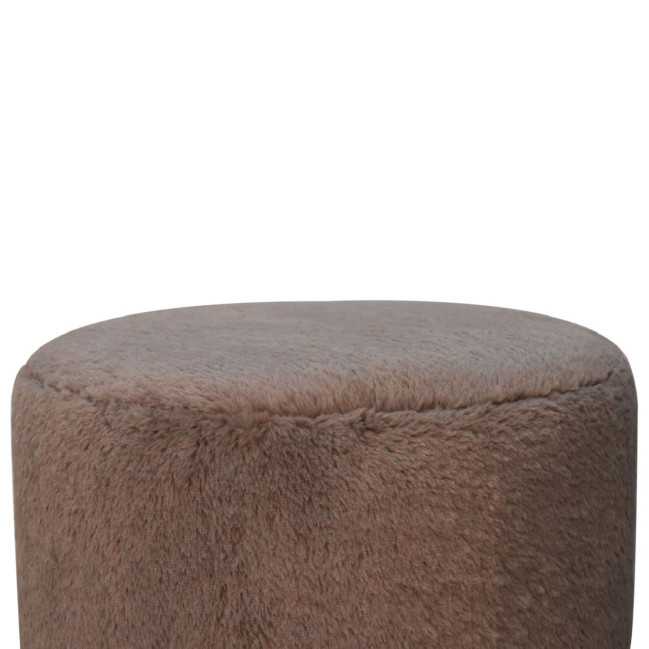 Round Ball Footstool - Mocha - Best Buy Furniture