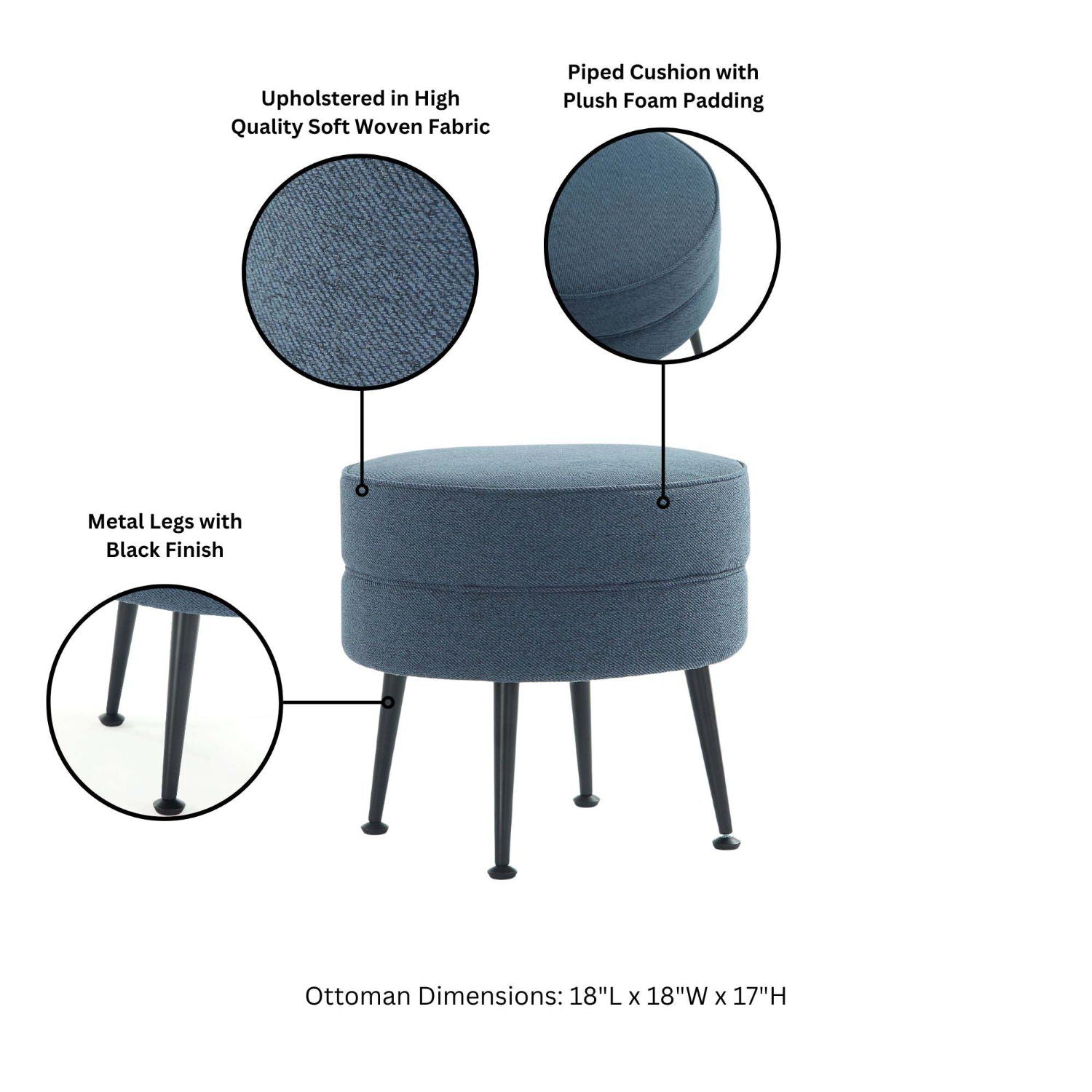 Bailey - Accent Ottoman