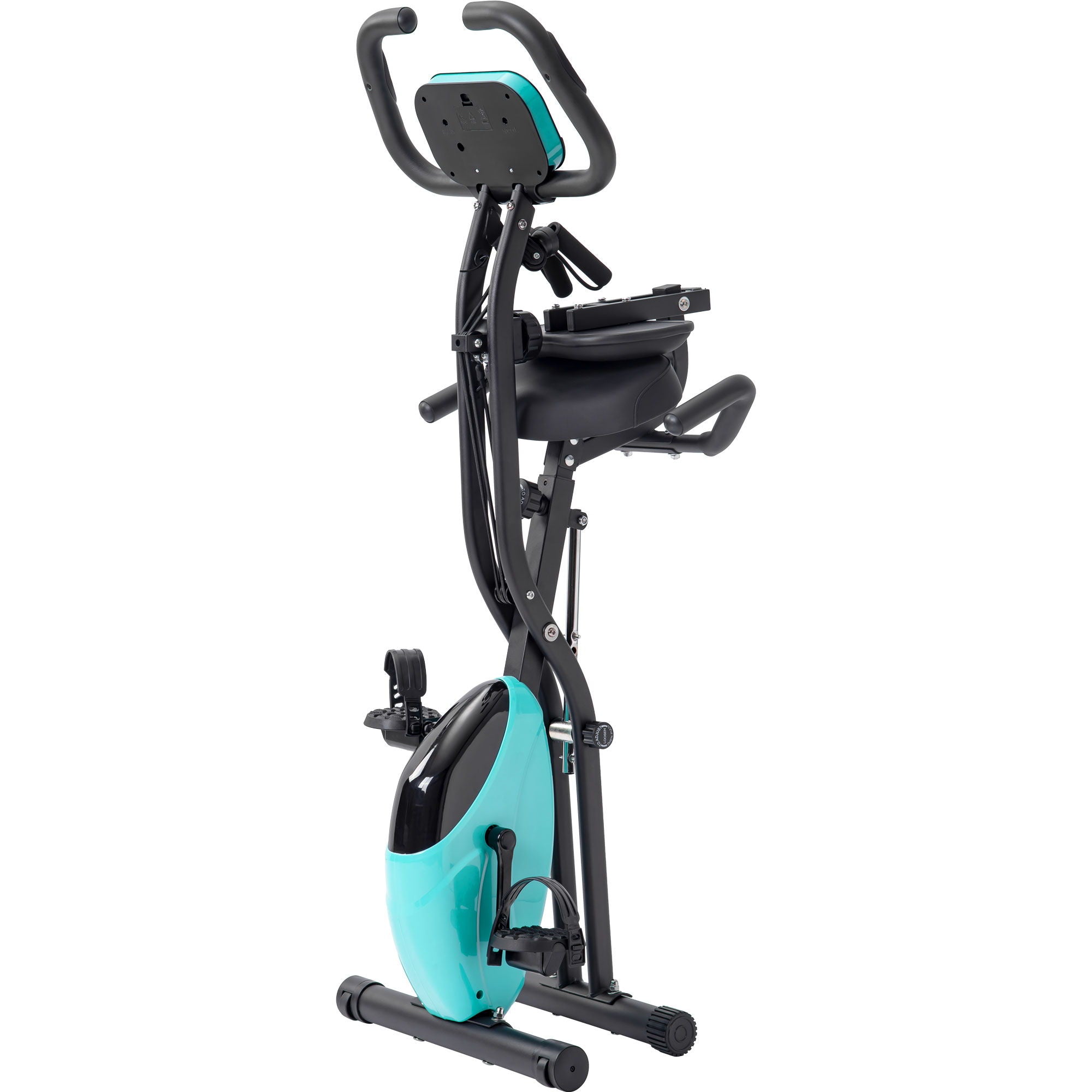 Exercise Bike Folding Stationary Bikes For Home With 16 Level Magnetic Resistance