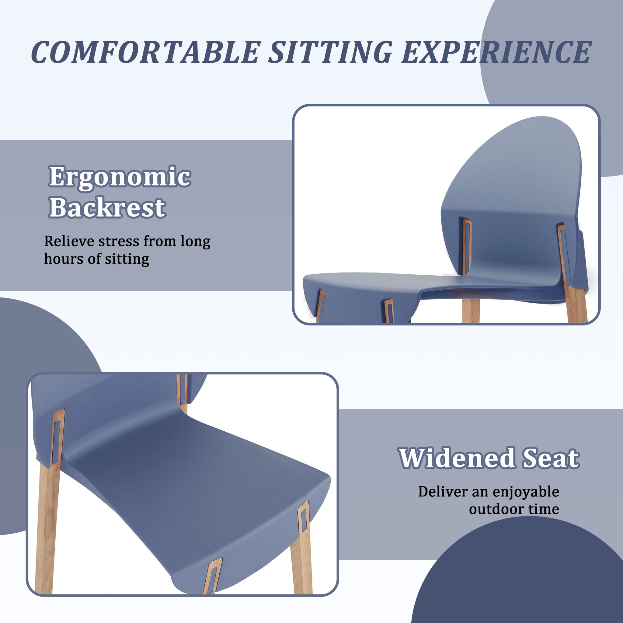 4 Piece Set Of Single Chairs With A Folding Square Table