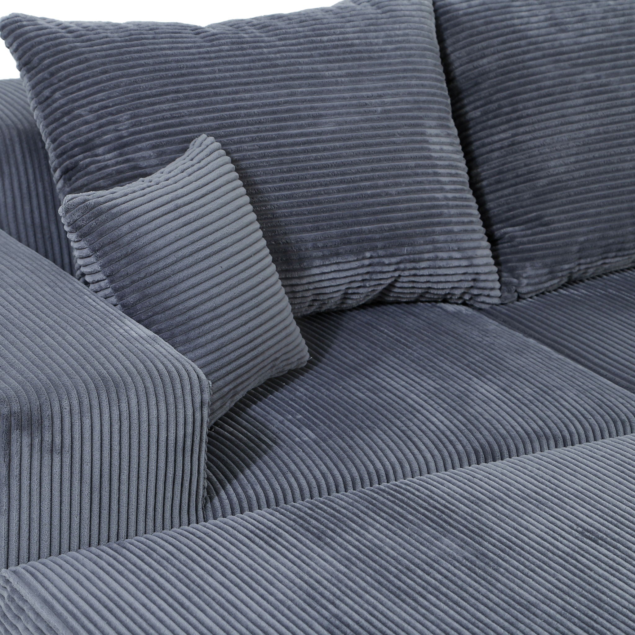 Modular Sectional Sofa, Convertible Couch With Chaise Corduroy
