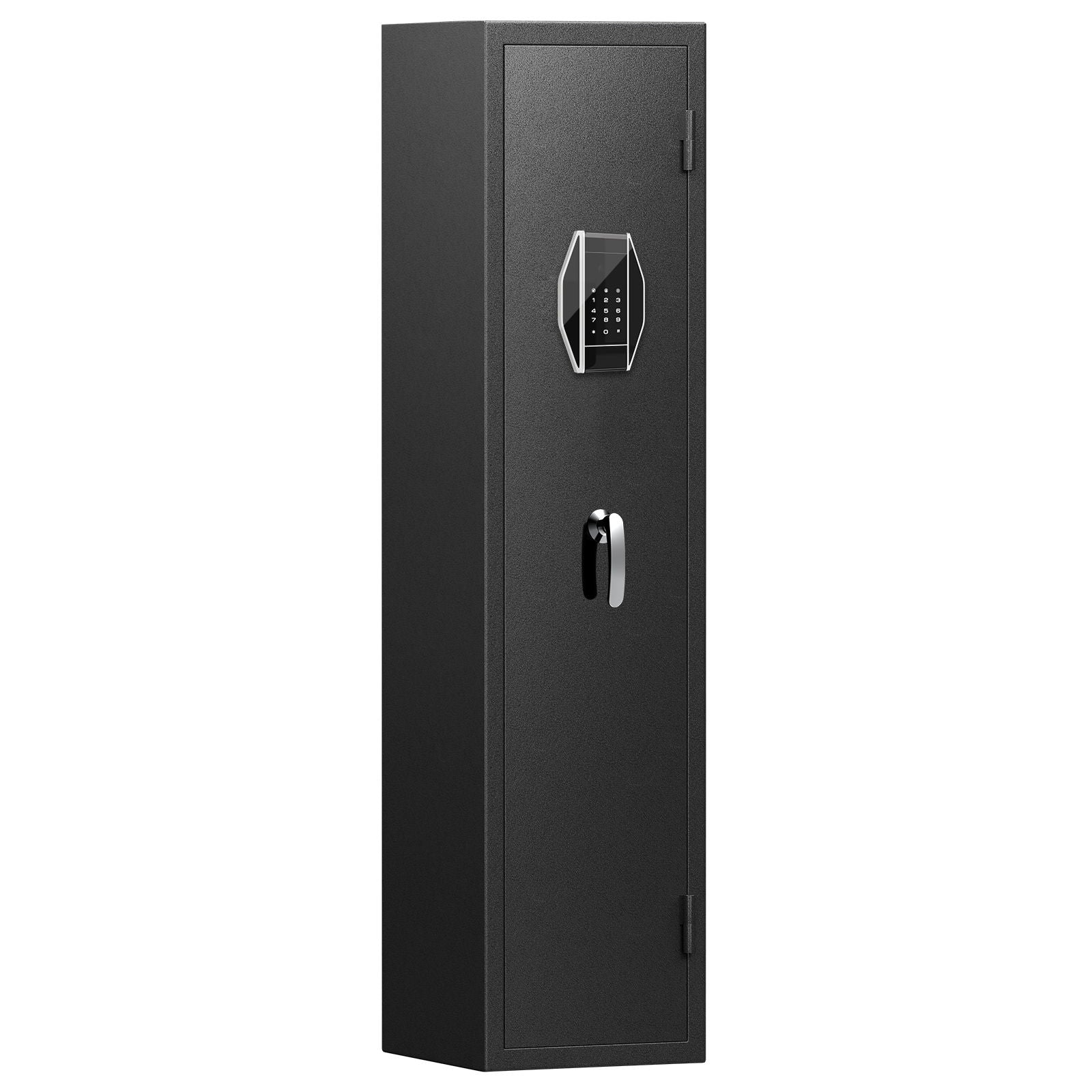 3 - 4 Gun Safe For Rifles And Pistols, Quick Access Password Gun Safe, High Security Metal Rifle Safe Locker With Removable Shelf And 2 Adjustable Gun Slots - Black - Best Buy Furniture