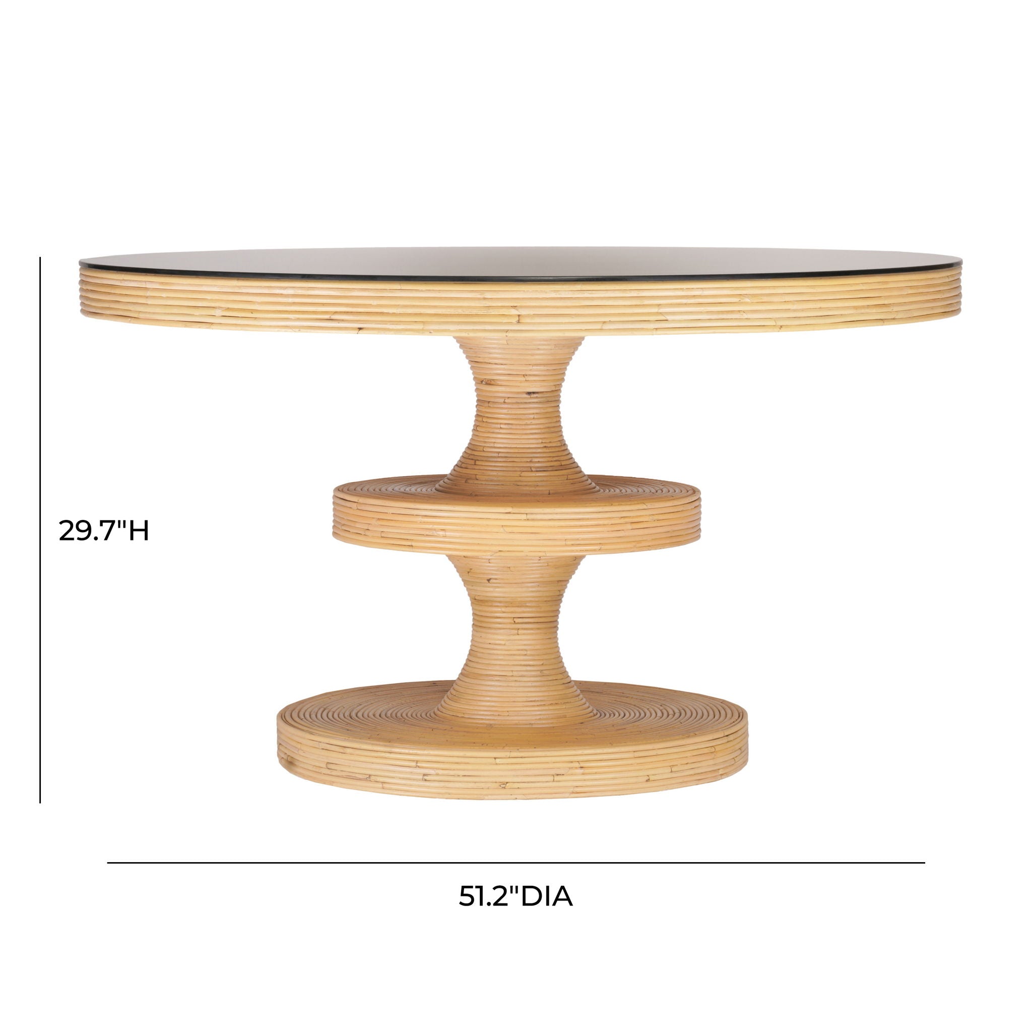 Apollonia - Rattan Round Dining Table - Natural