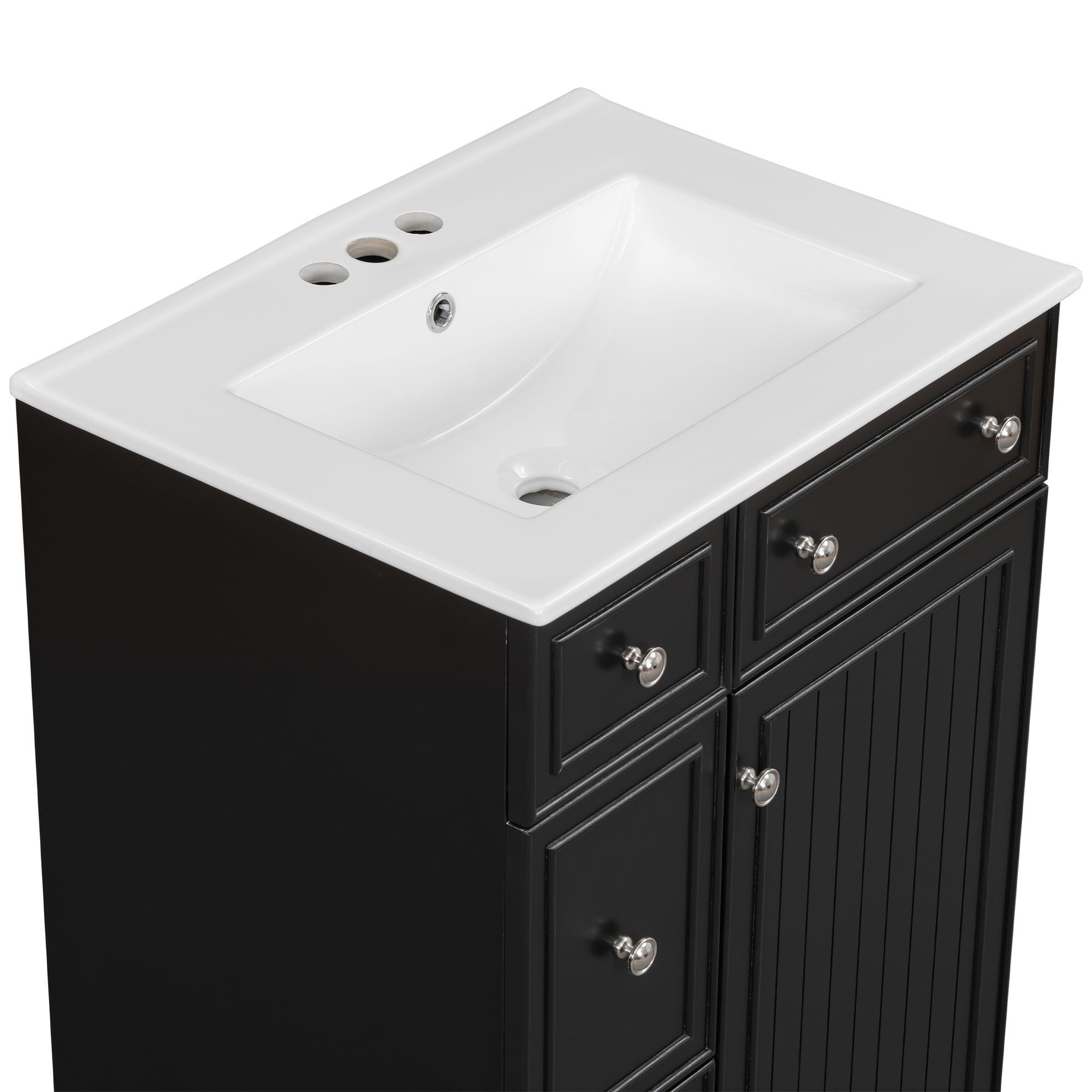 Bathroom Vanity Cabinet With Sink - Black