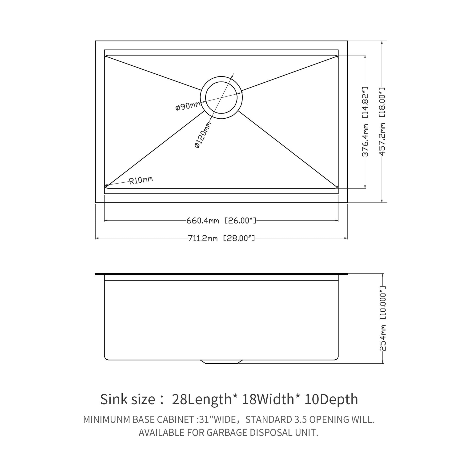 Workstation Kitchen Sink, Single Bowl Undermount 16 Gauge Stainless Steel - White - Best Buy Furniture