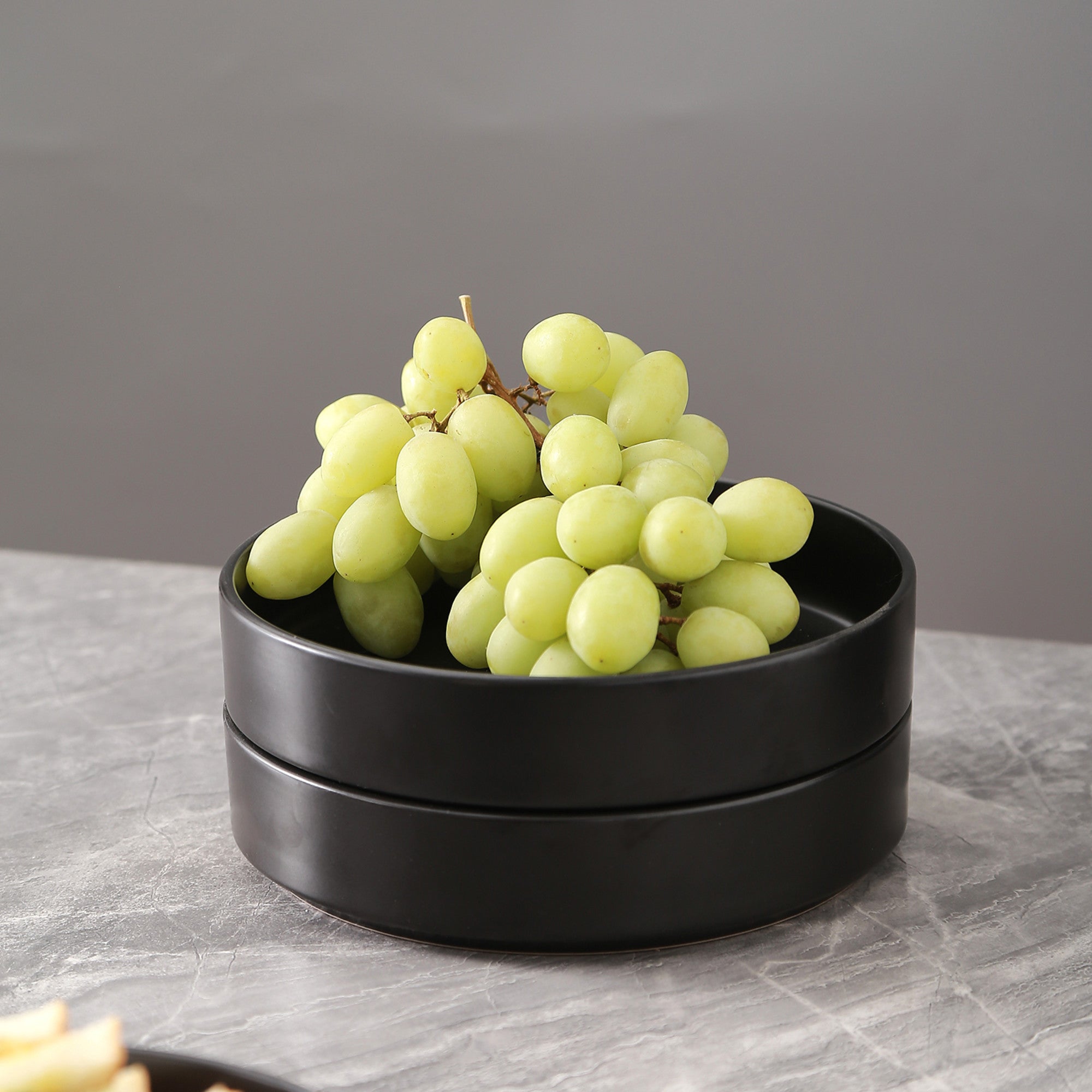 Celina Stoneware 4- Piece 8 inch Pasta Bowl Set - Black