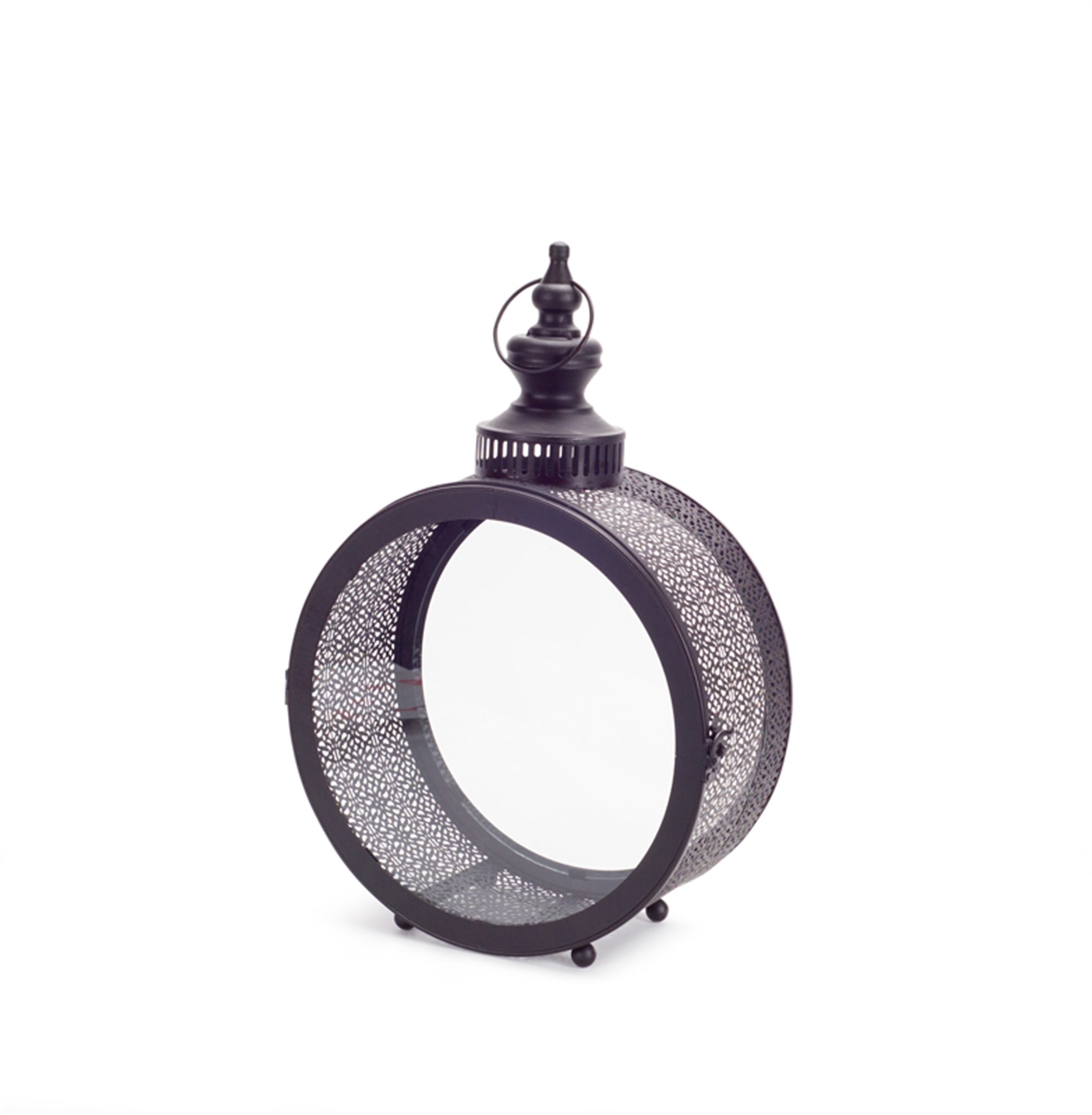 Black Ornate Metal Circle Lantern 17.5"D - Tuesday Morning - Lighting Decoration