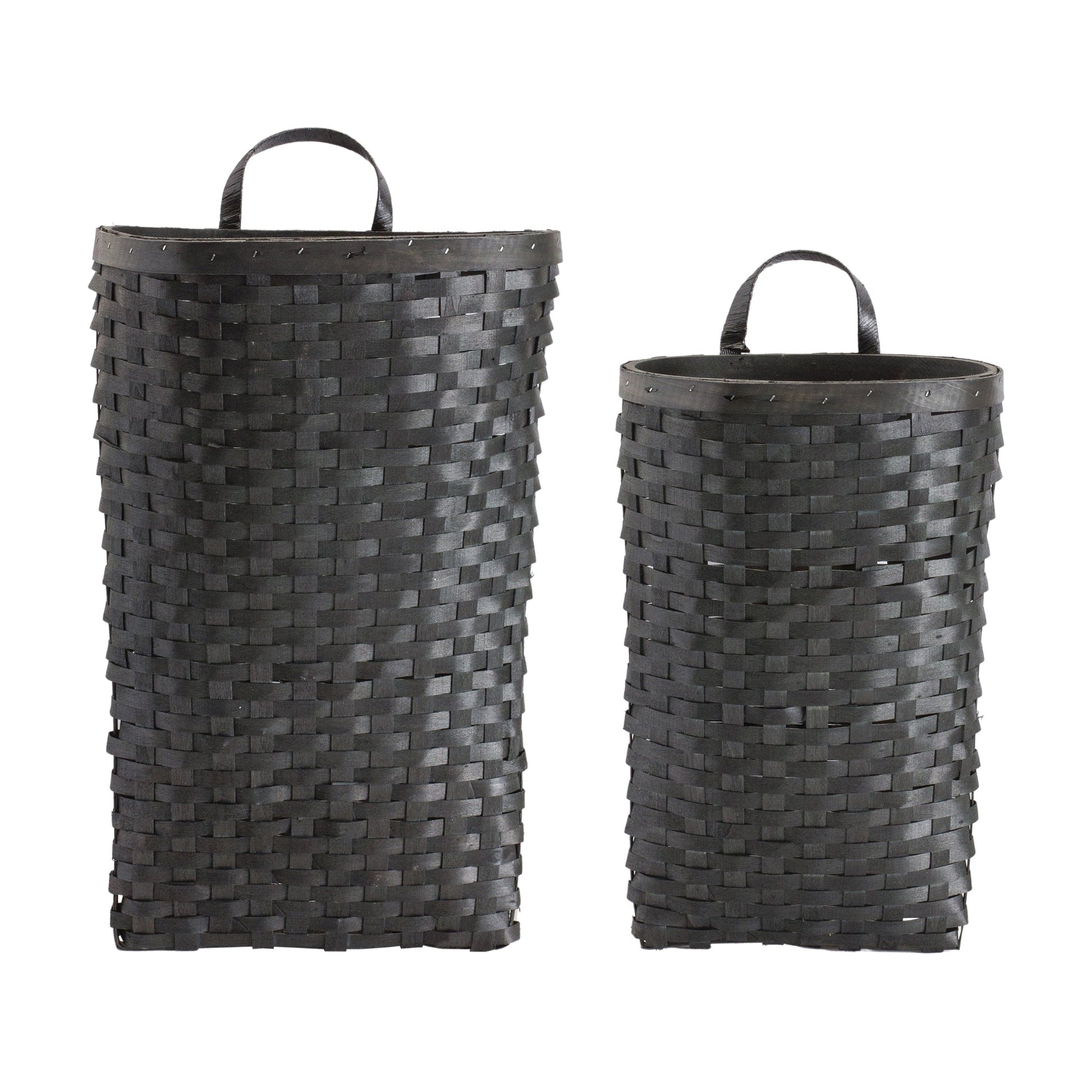 Black-Woven-Wood-Wall-Basket-(Set-of-2)-Decorative-Objects