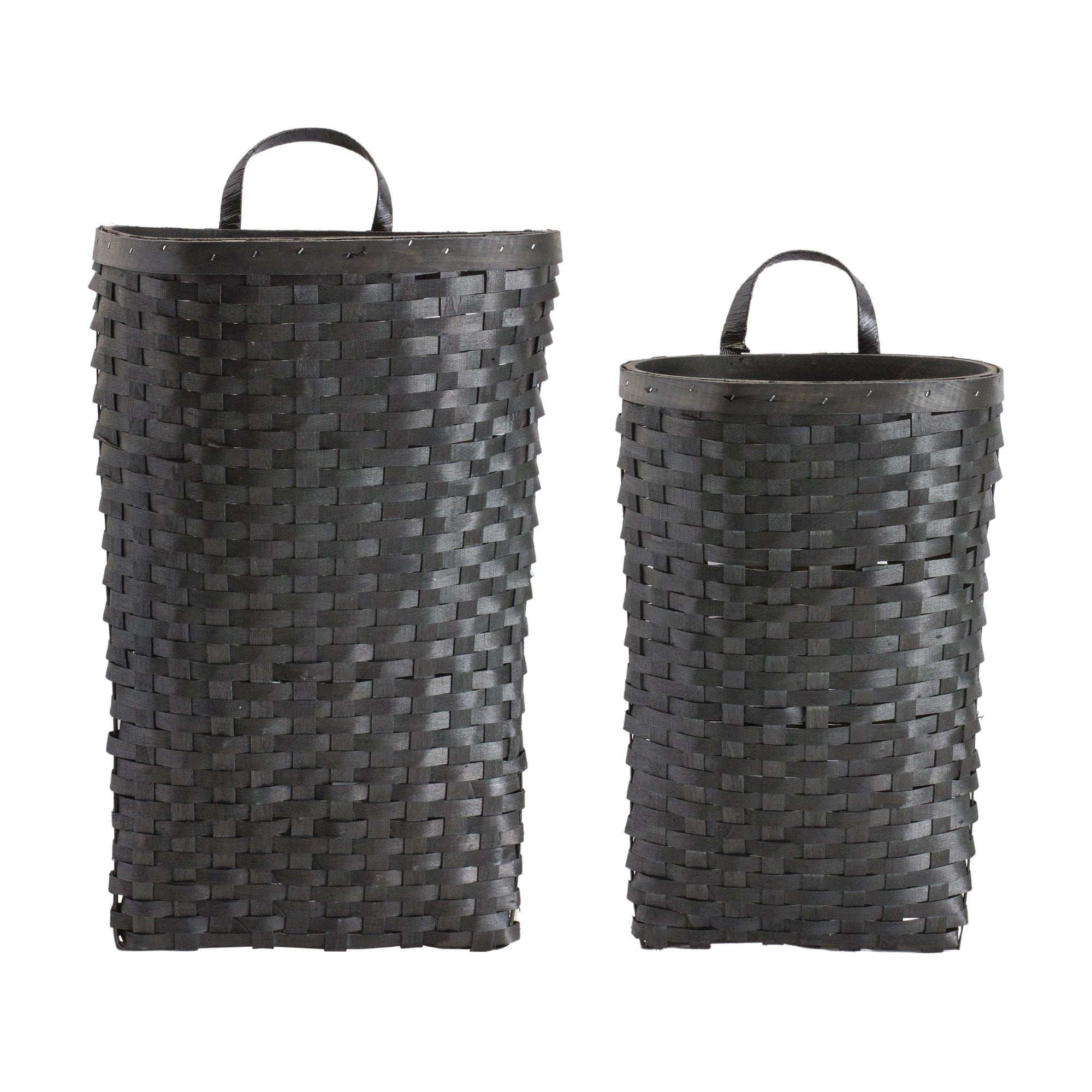 Black-Woven-Wood-Wall-Basket-(Set-of-2)-Decorative-Objects
