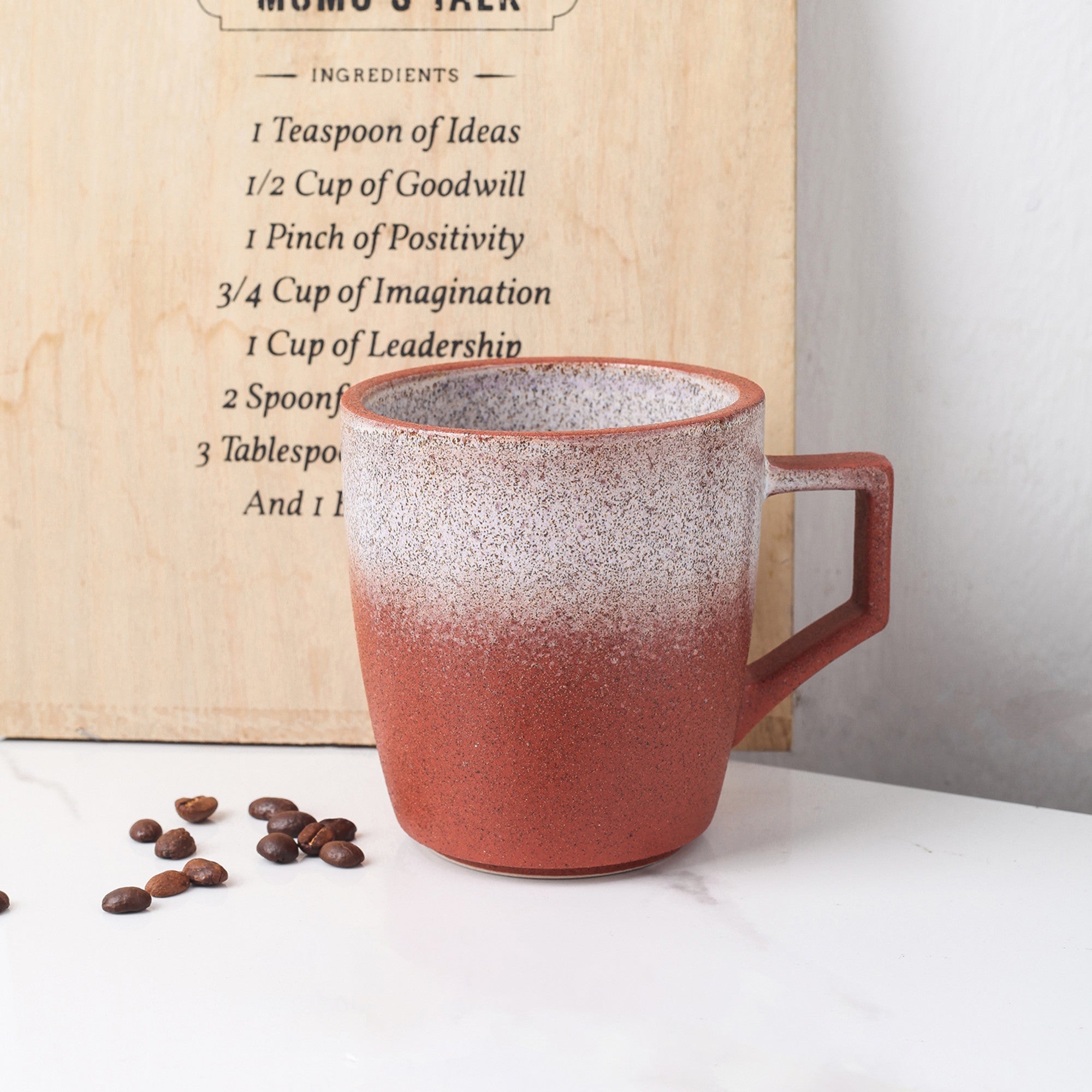 Vince Stoneware Mug - Red