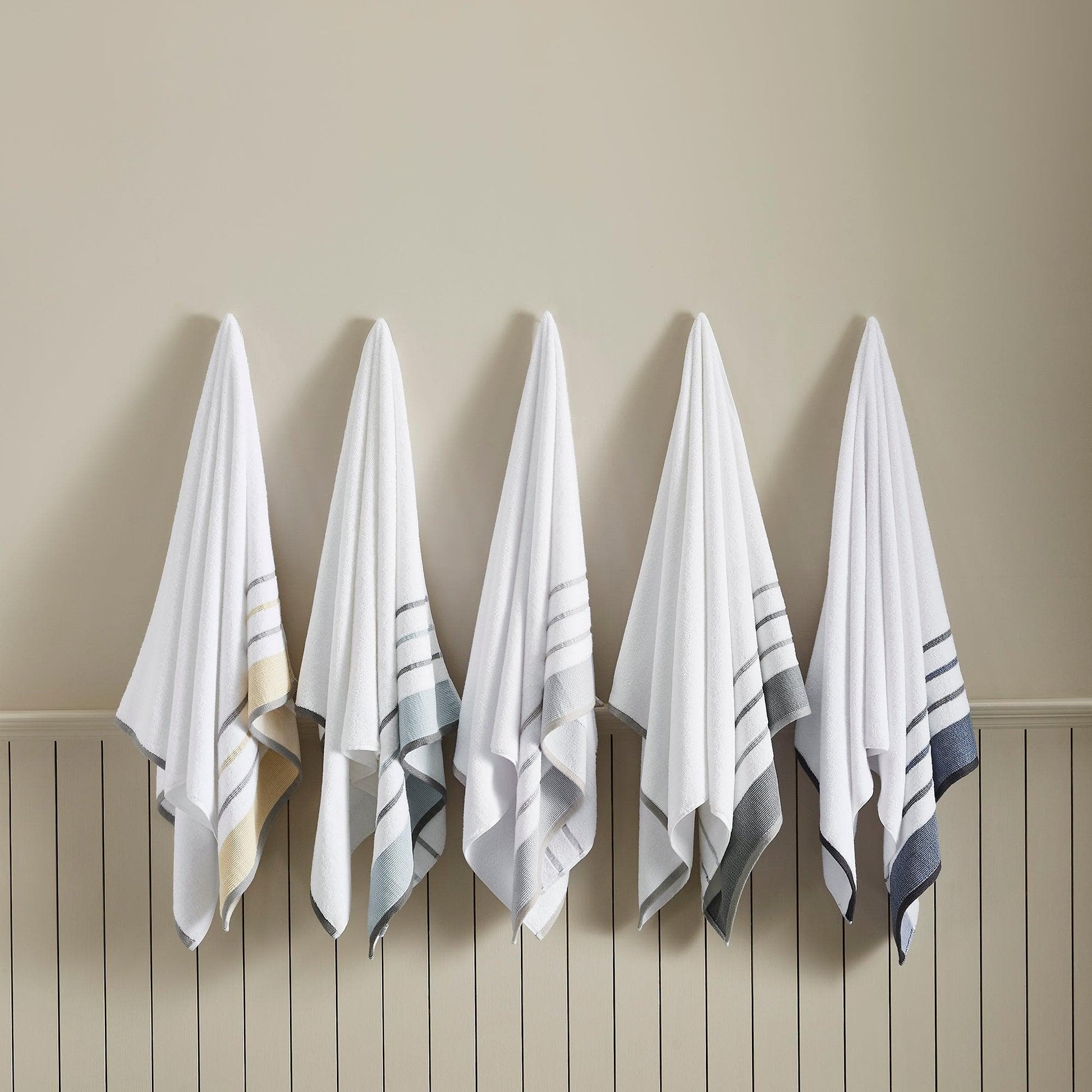 Decorative Cotton Stripe Bath Towel Set - Noelle Collection - Best Buy Furniture
