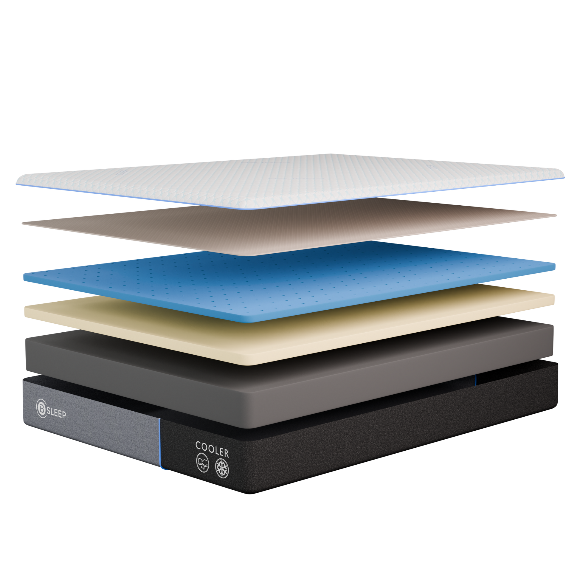 The dynamic support foam layer of the Bsleep mattress adapts to body movements for personalized comfort and enhanced sleep quality.