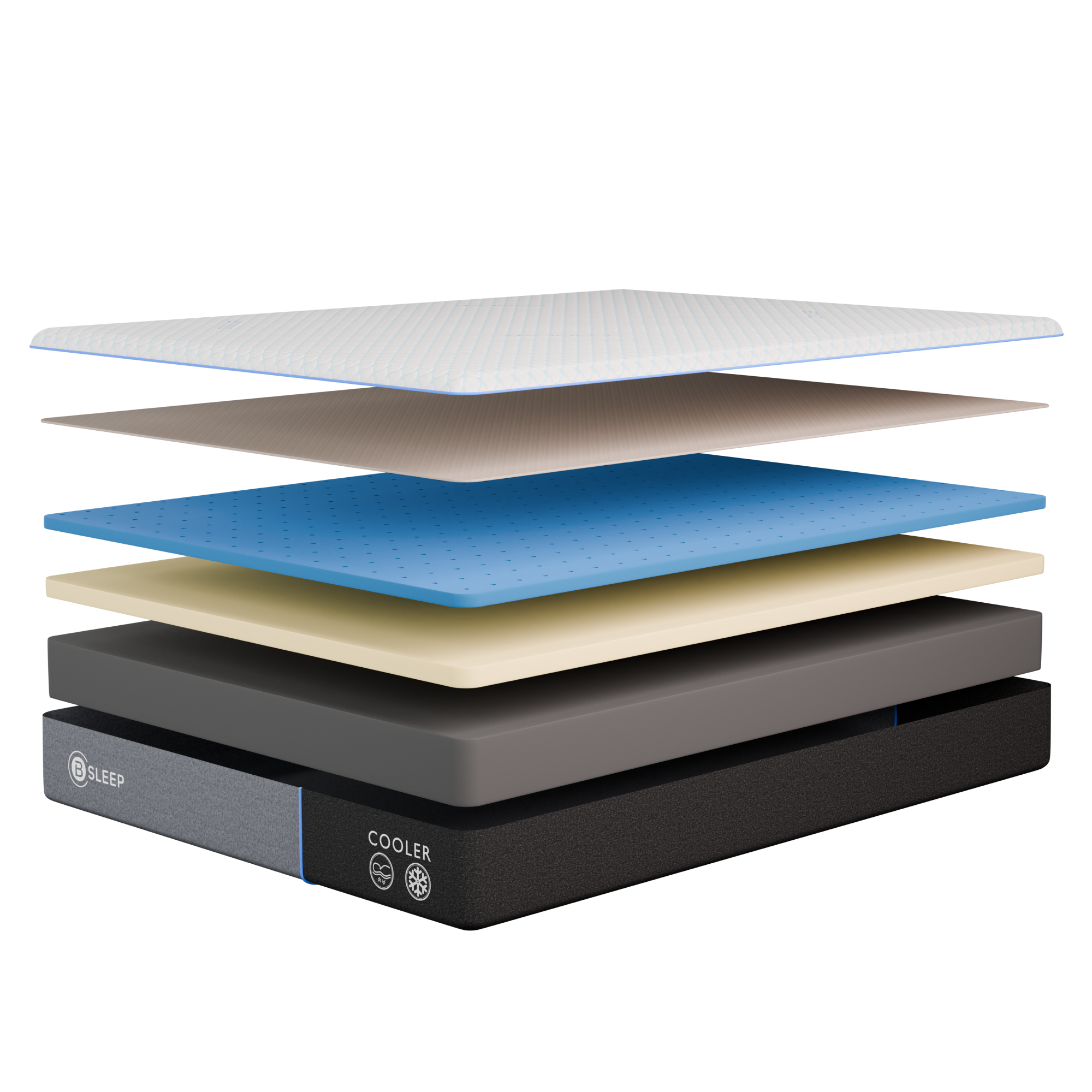 The dynamic support foam layer of the Bsleep mattress adapts to body movements for personalized comfort and enhanced sleep quality.