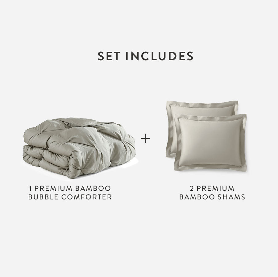 Premium Bamboo Bubble Comforter Bundle