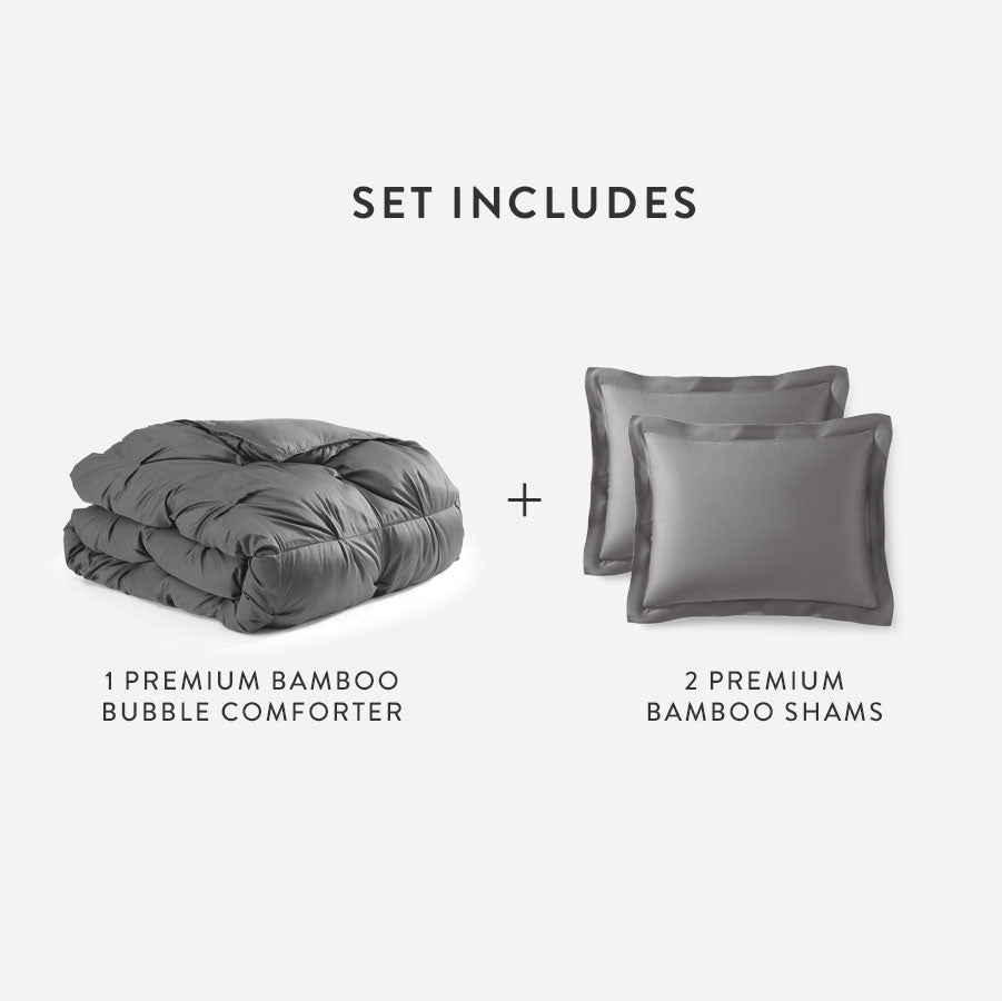 Premium Bamboo Bubble Comforter Bundle
