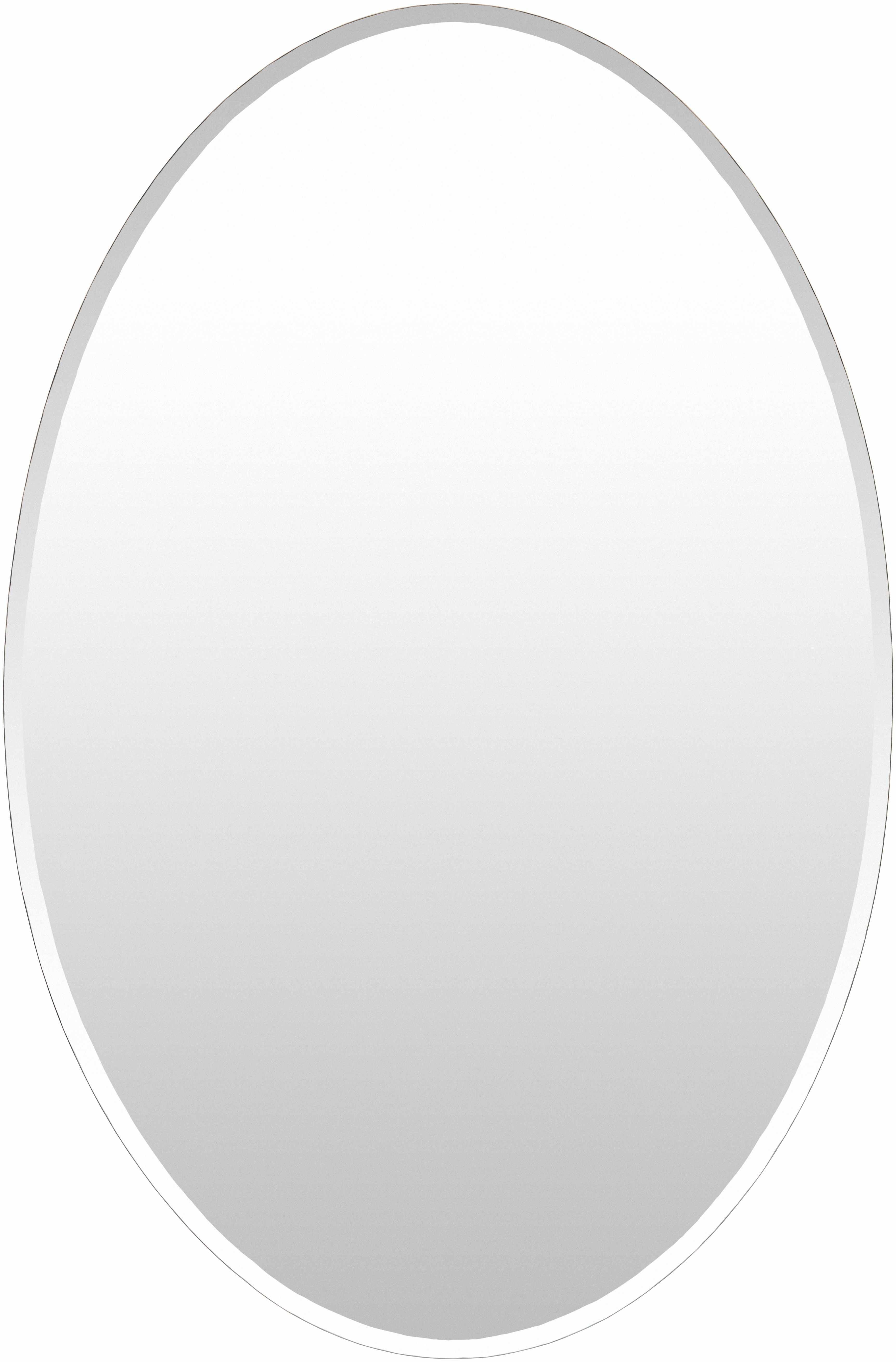 Bugallon Mirror Oval Frame - Off White, Ivory, Silver