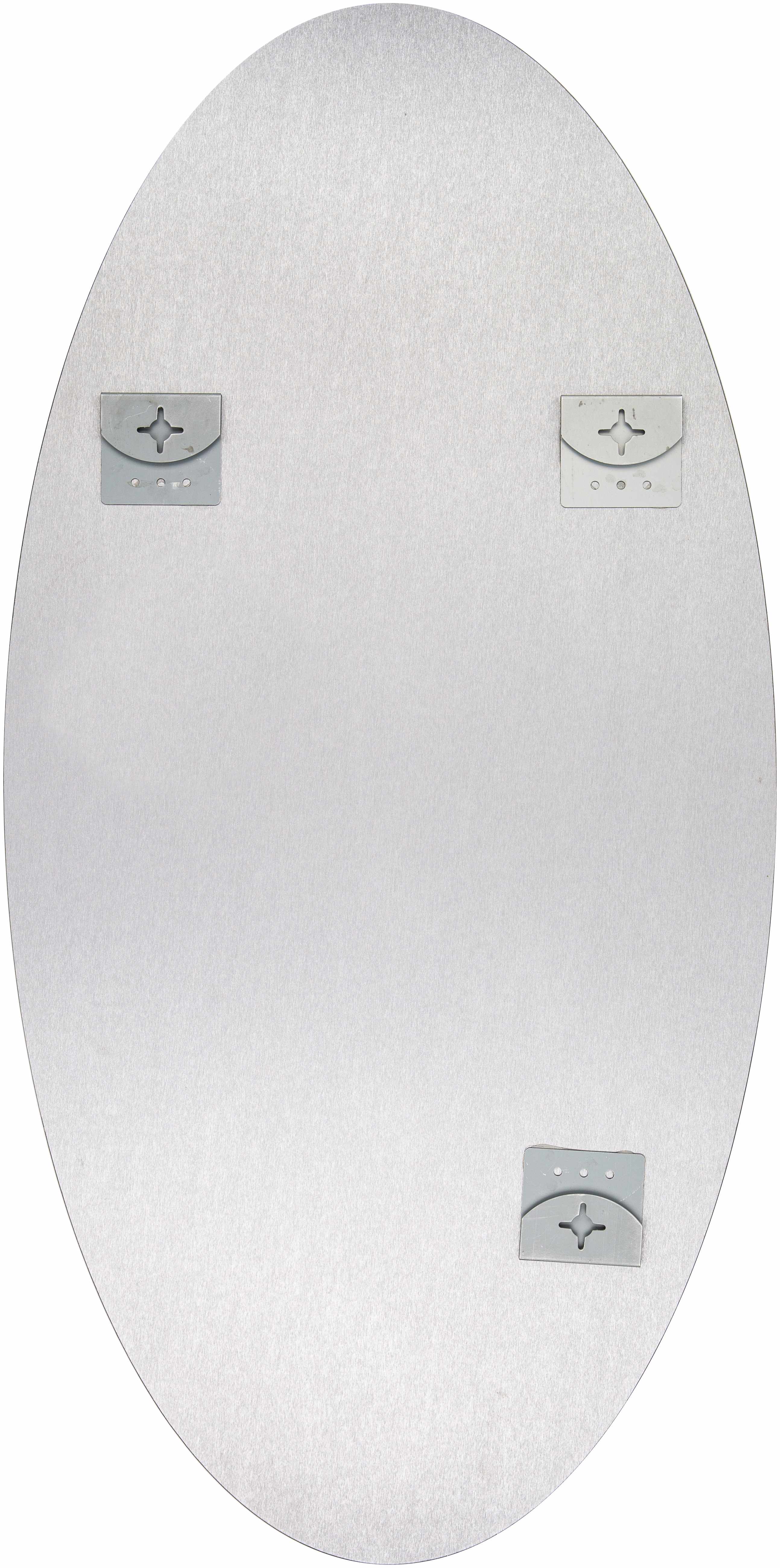 Bugallon Mirror Oval Frame - Off White, Ivory, Silver