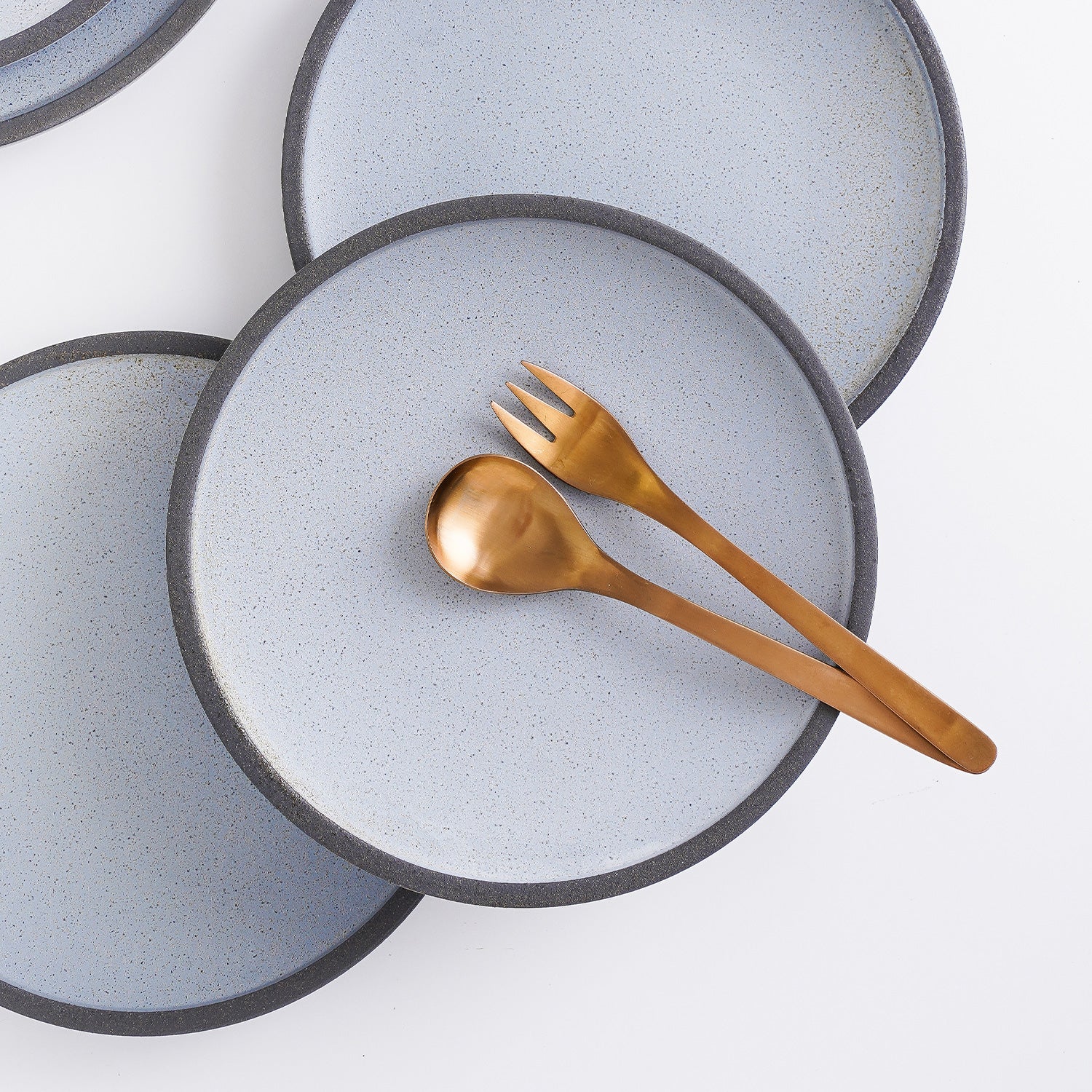 Tina Stoneware Dinnerware Set - Blue And Grey