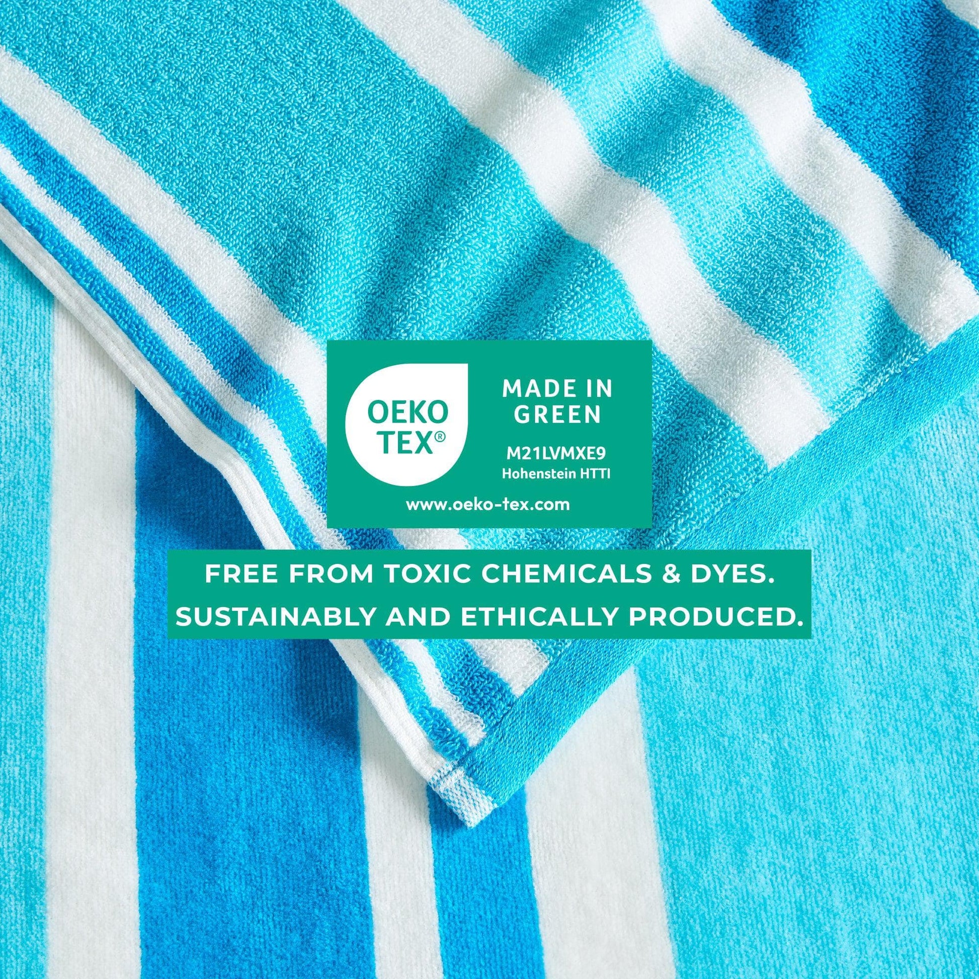 Cotton Velour Cabana Stripe Beach Towel - Novia Collection - Best Buy Furniture