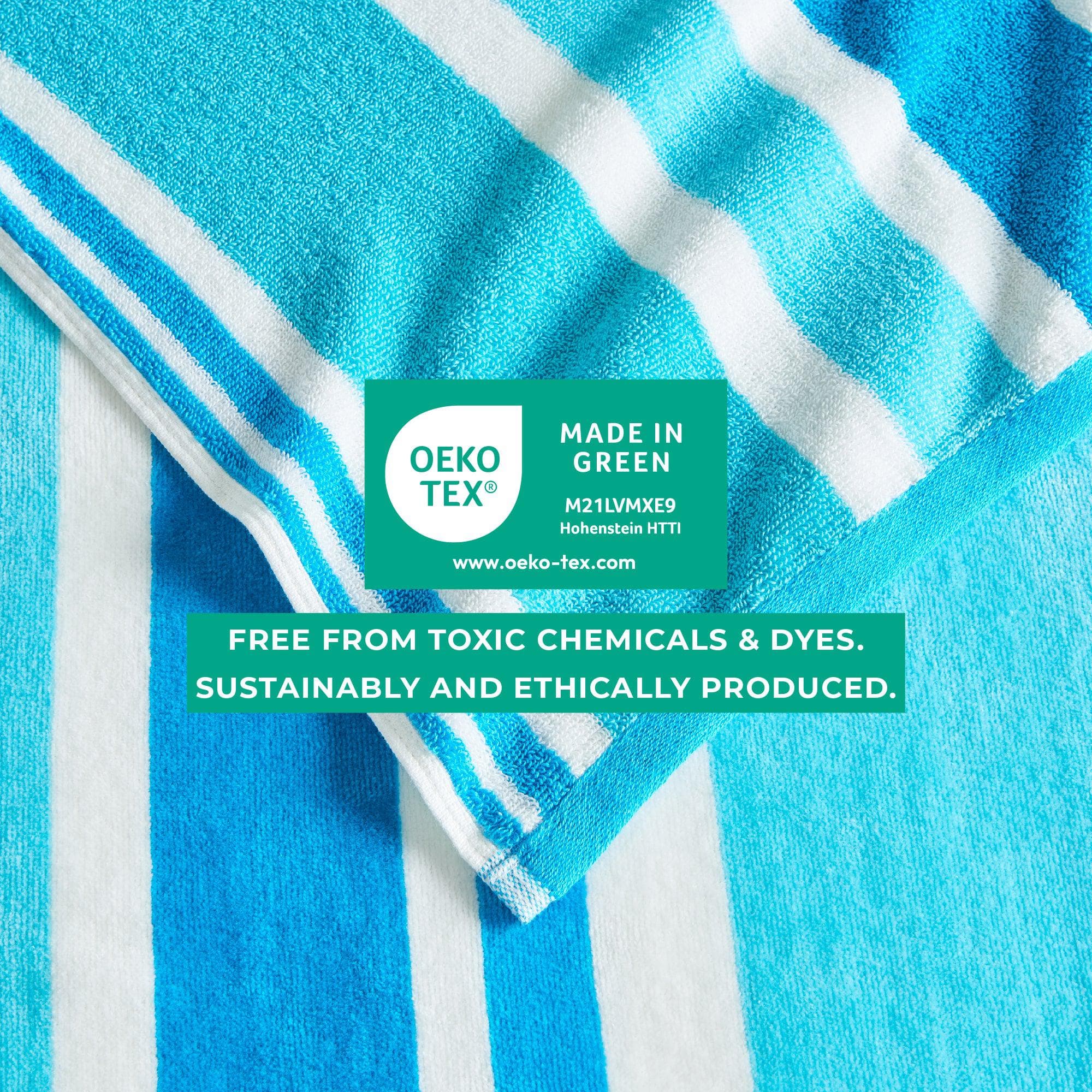 Cotton Velour Cabana Stripe Beach Towel - Novia Collection - Best Buy Furniture