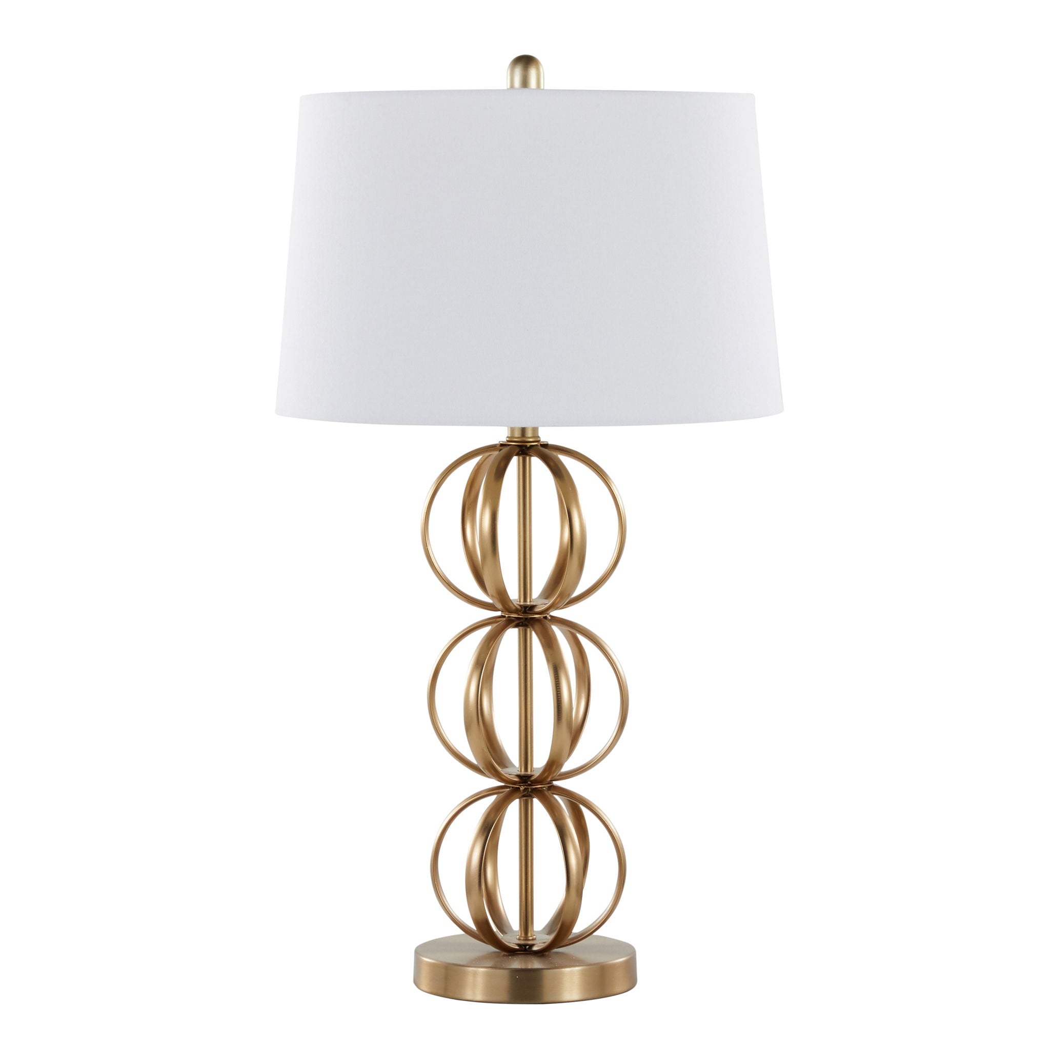 Linx - Contemporary Table Lamp (Set of 2) - Gold / White - Best Buy Furniture