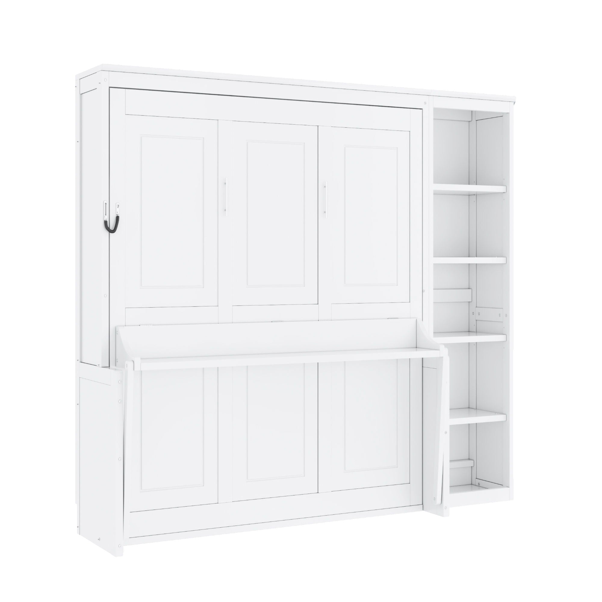 Sturdy Murphy Bed With Desk And Bookshelf