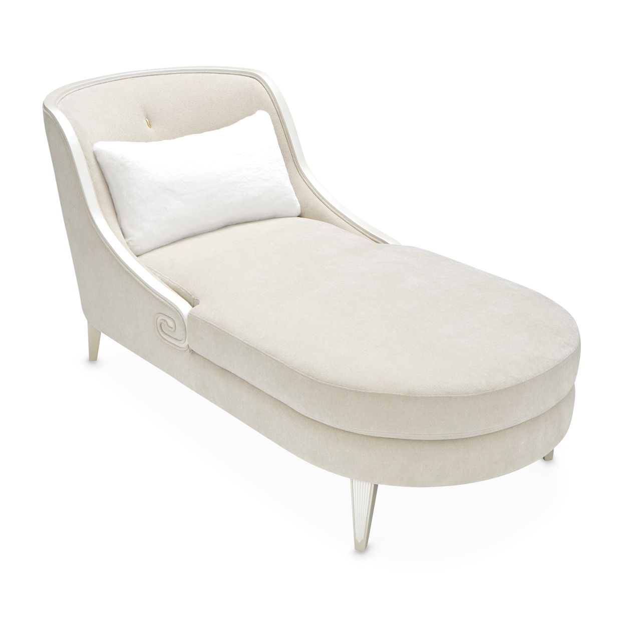 La Marisia - Chenille Chaise - Tranquil / Light Champagne - Best Buy Furniture