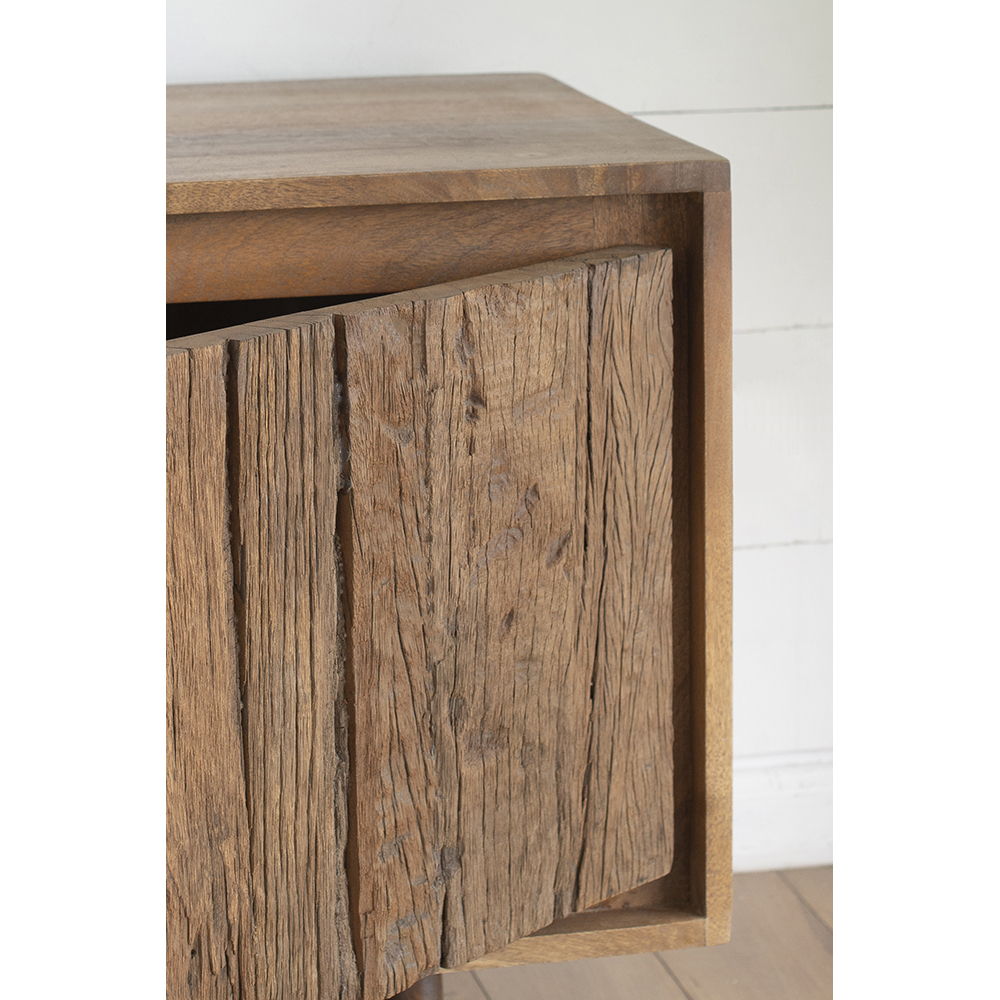 TV Cabinet With Recycle Wood 2 Door - Brown - Best Buy Furniture