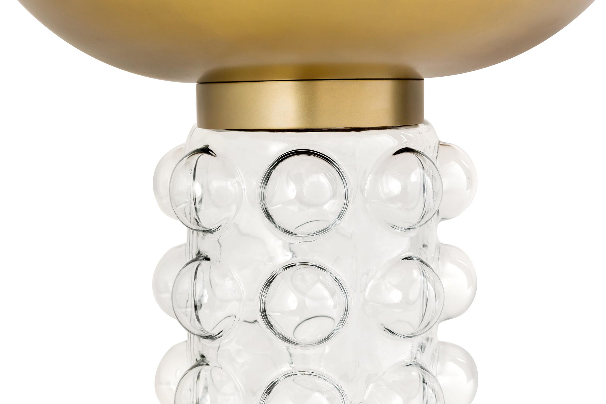 Bubble - Glass / Brass Side Table - Light Brown
