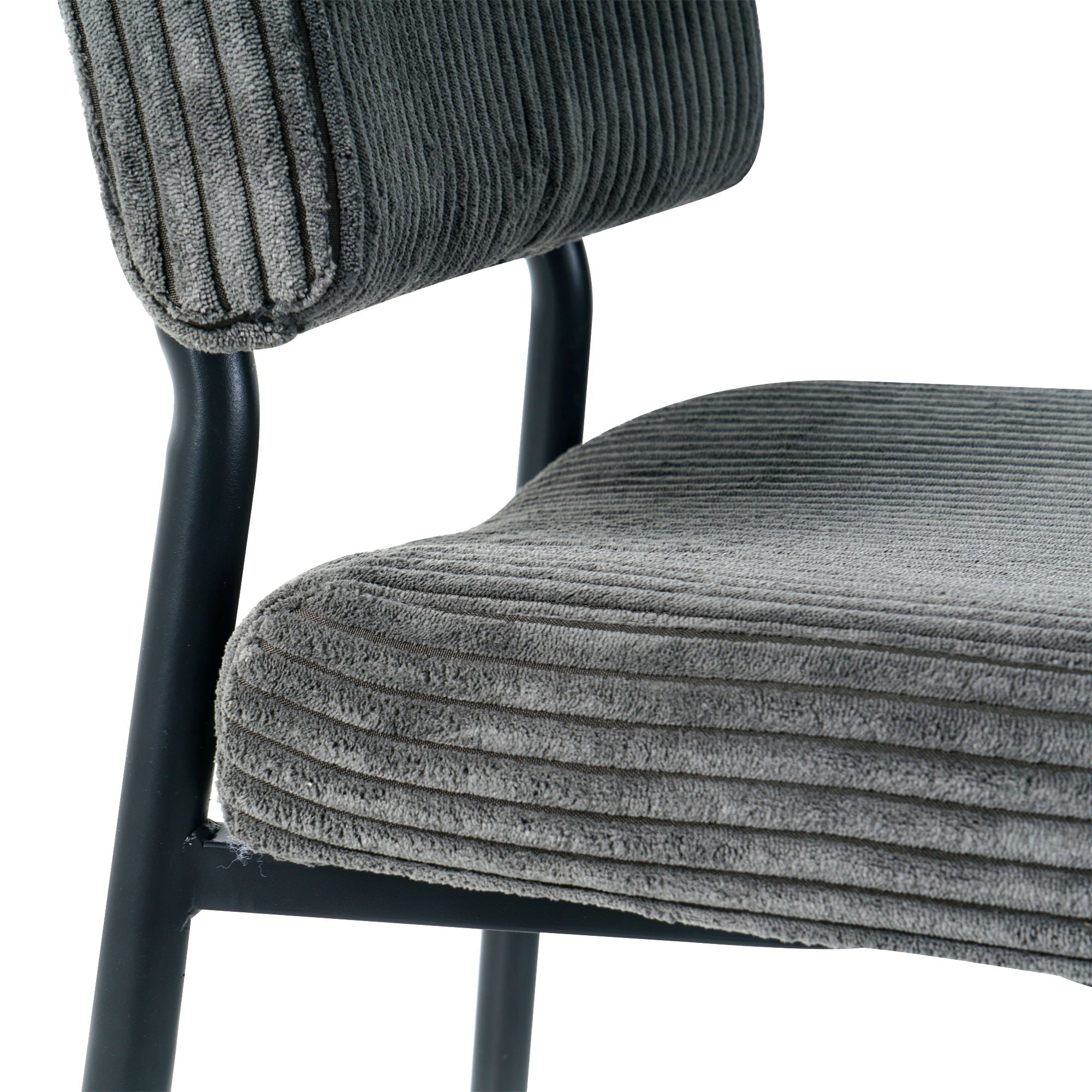 Modern Upholstered Dining Chair With Metal Legs