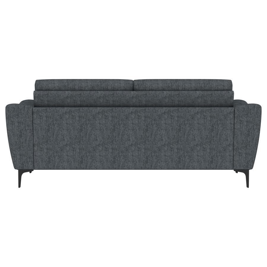 Nolan - Upholstered Sloped Track Arm Sofa - Charcoal