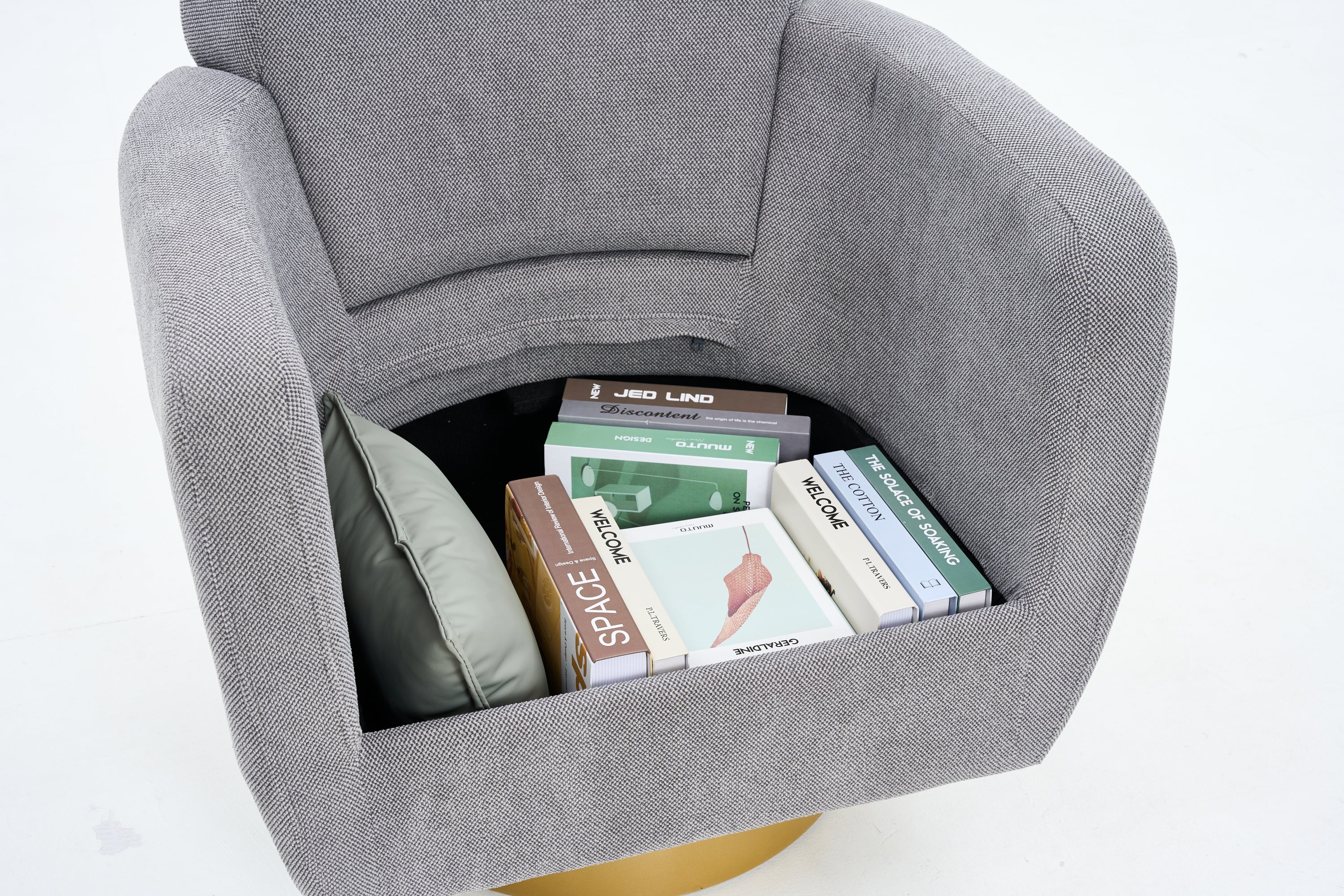 360 Degree Rotation Armchair Cotton Linen