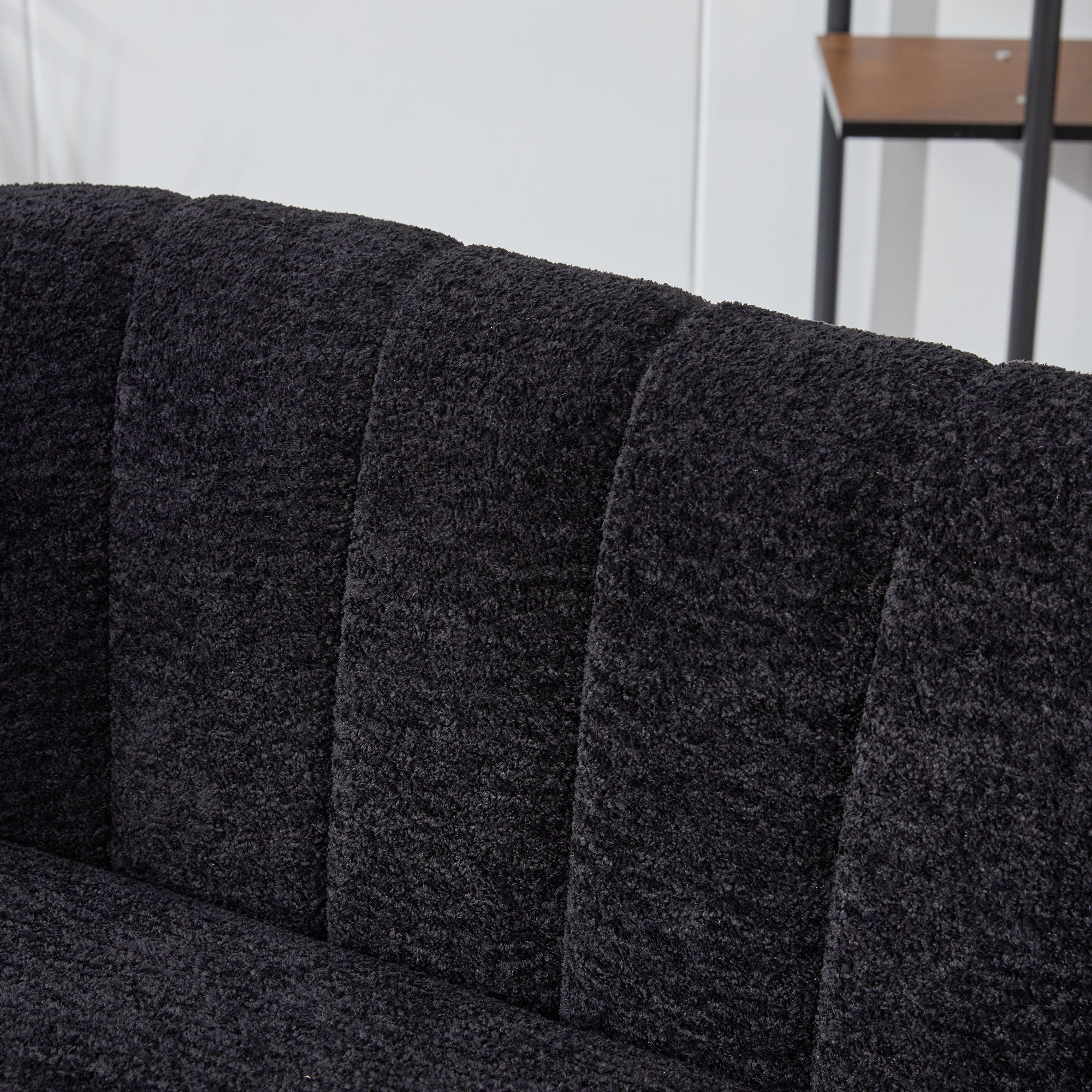 Glam Mini Loveseat, Accent Couch - Black