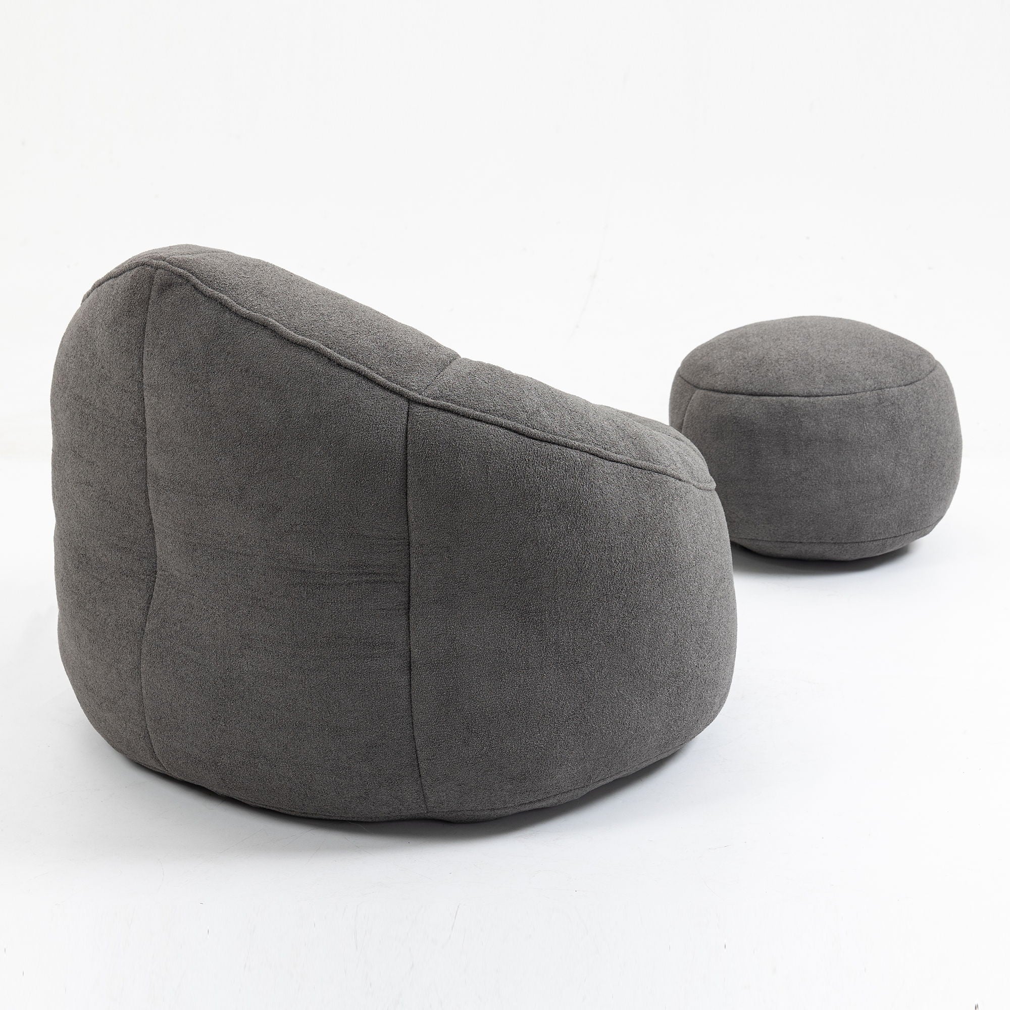 Bedding Bean Bag Sofa Chair High Pressure Foam With Footrest