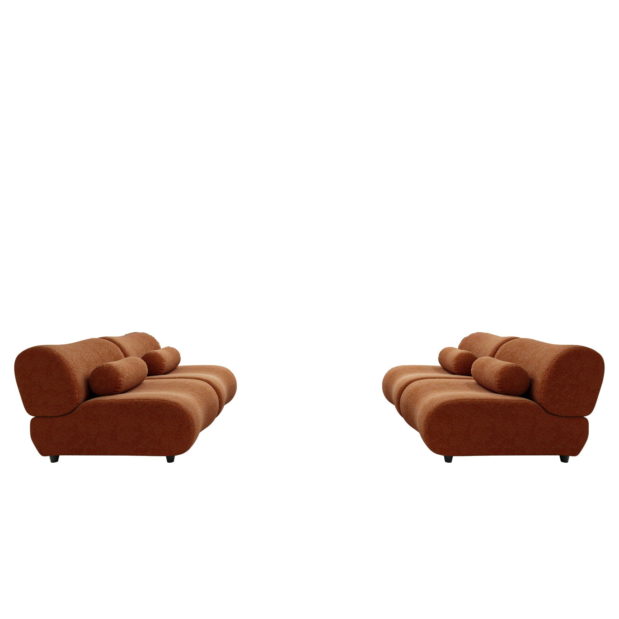 Modern L-Shaped Modular Sofa Set High Comfort Chenille Fabric