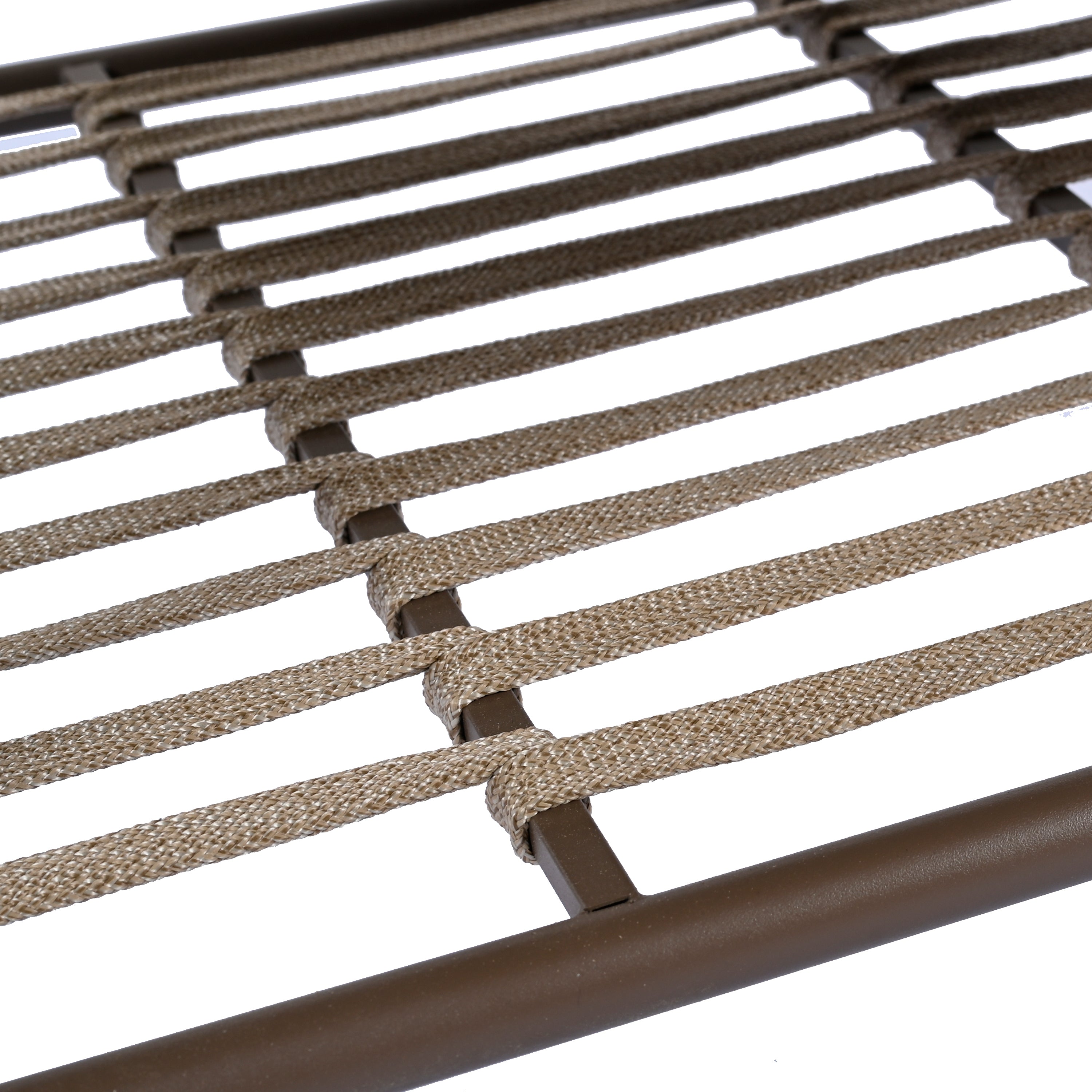 4-Piece Outdoor Patio Furniture Set with Metal Frame and Woven Rope