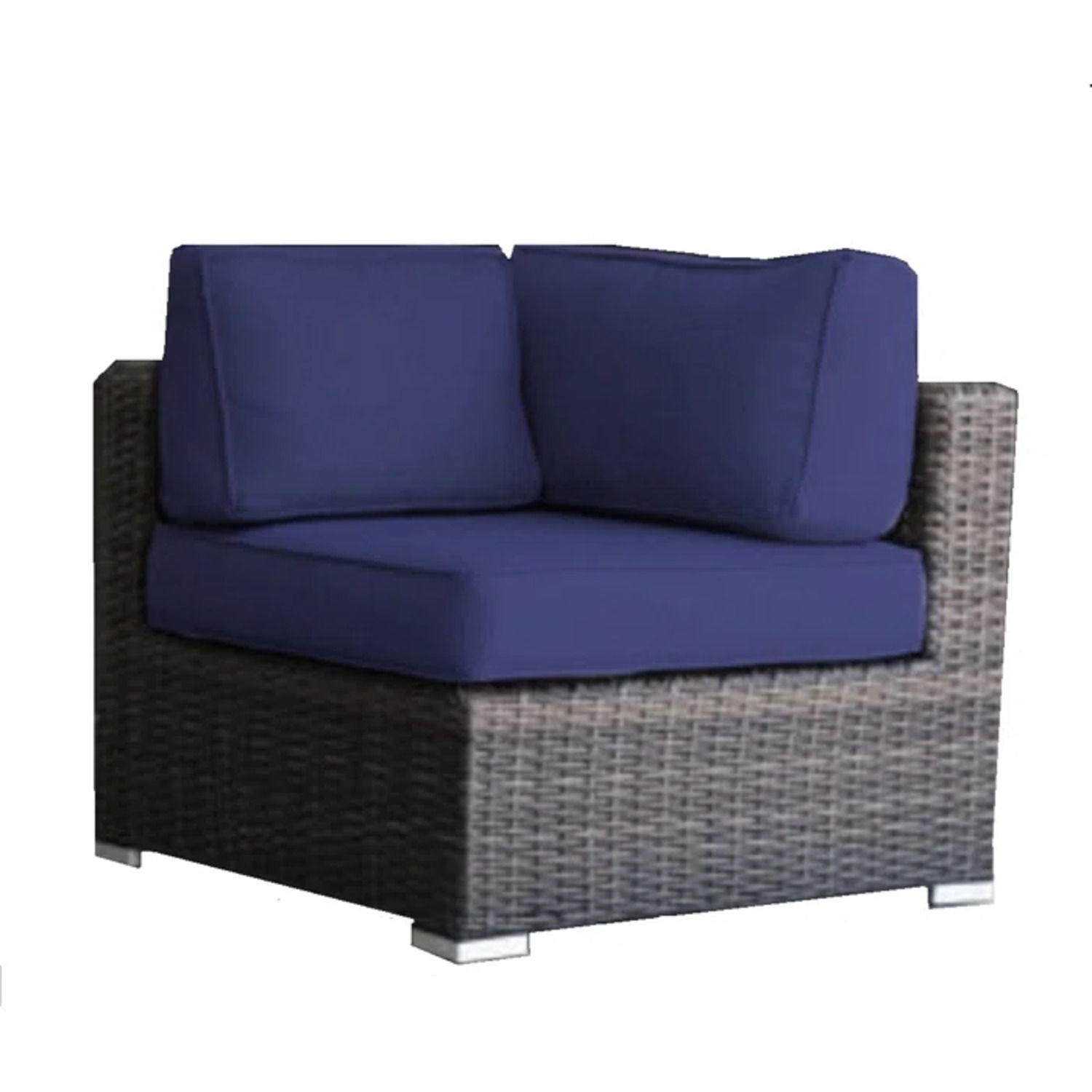 Wicker Seating Group Set With Table And Cushions